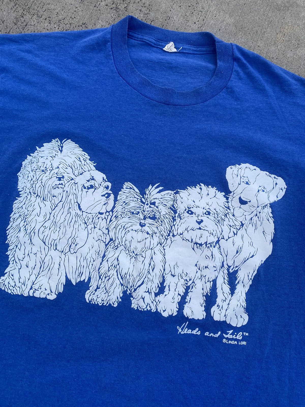 Vintage VINTAGE Cute Dogs Tee Size US L / EU 52-54 / 3 - 2 Thumbnail