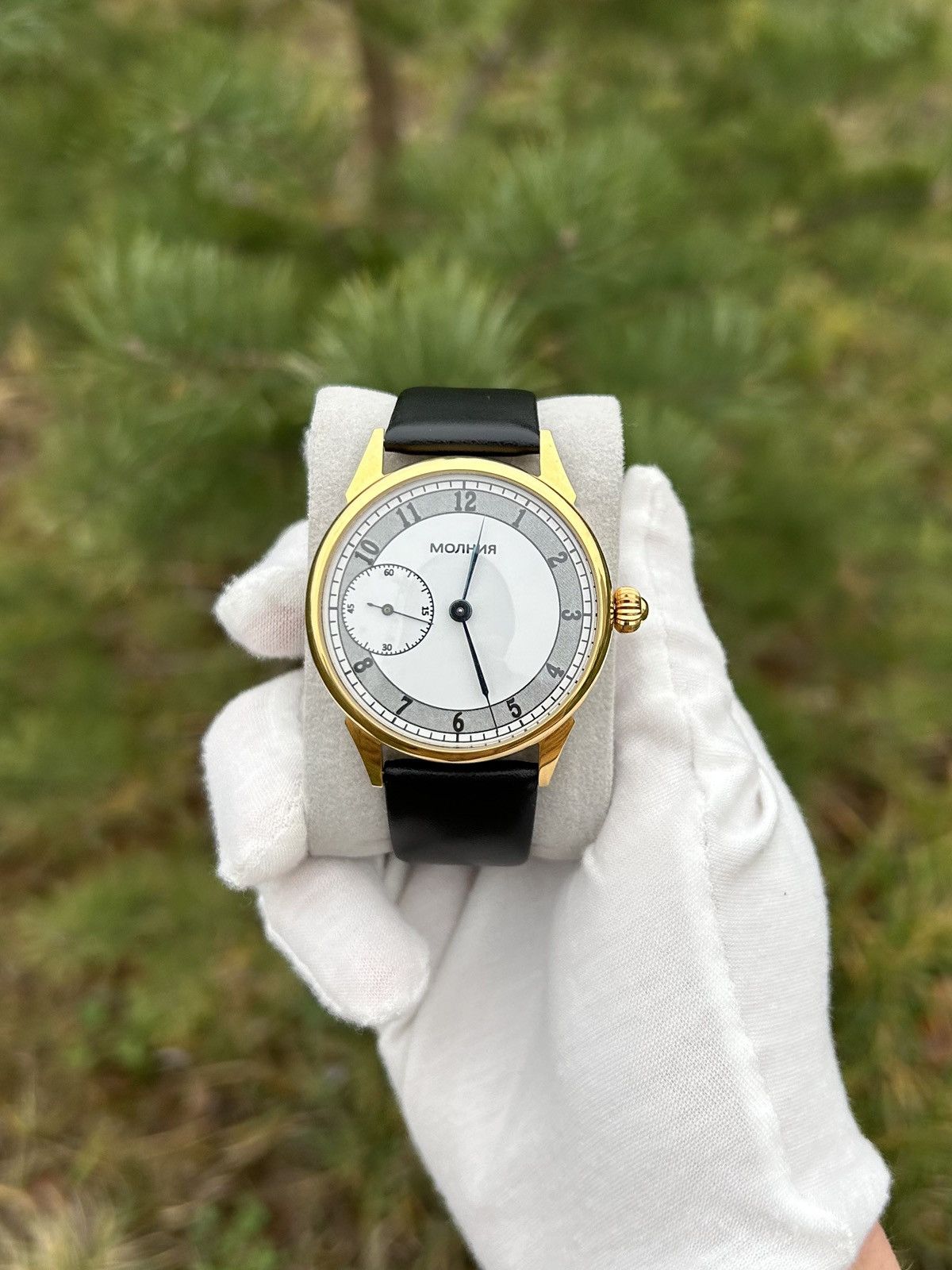Vintage Vintage Watch Molnija Gold USSR Mechanical 1980s Size ONE SIZE - 9 Thumbnail