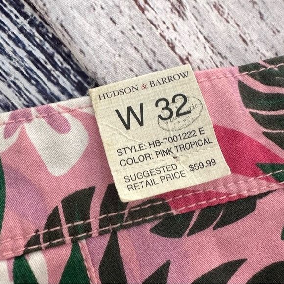 Hudson & Barrow NWT Hudson & Barrow Pink Tropical Shorts Size US 32 / EU 48 - 6 Thumbnail