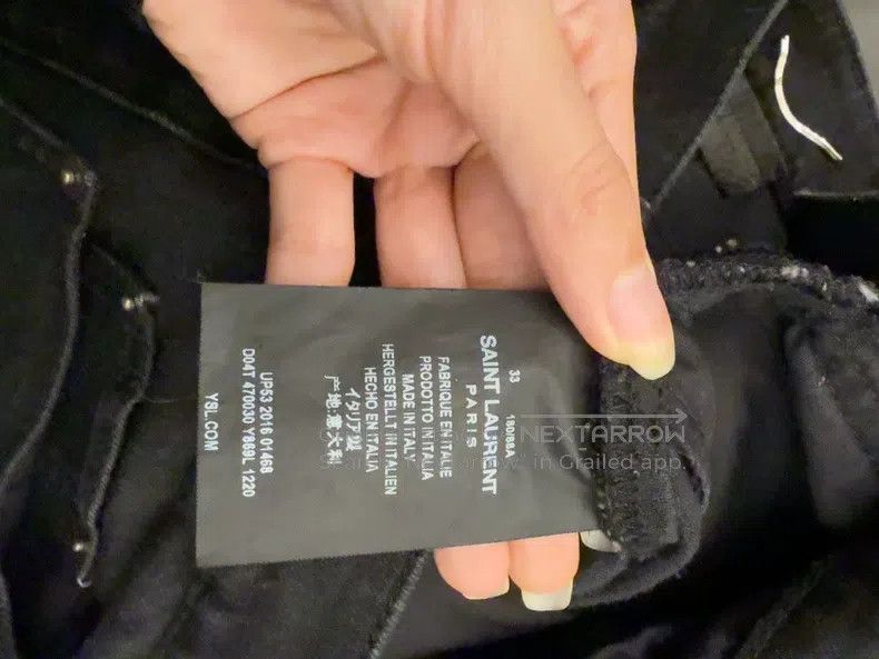 Saint Laurent Paris Saint Laurent Paris Ripped Black Denim Jeans i Size US 33 - 4 Thumbnail