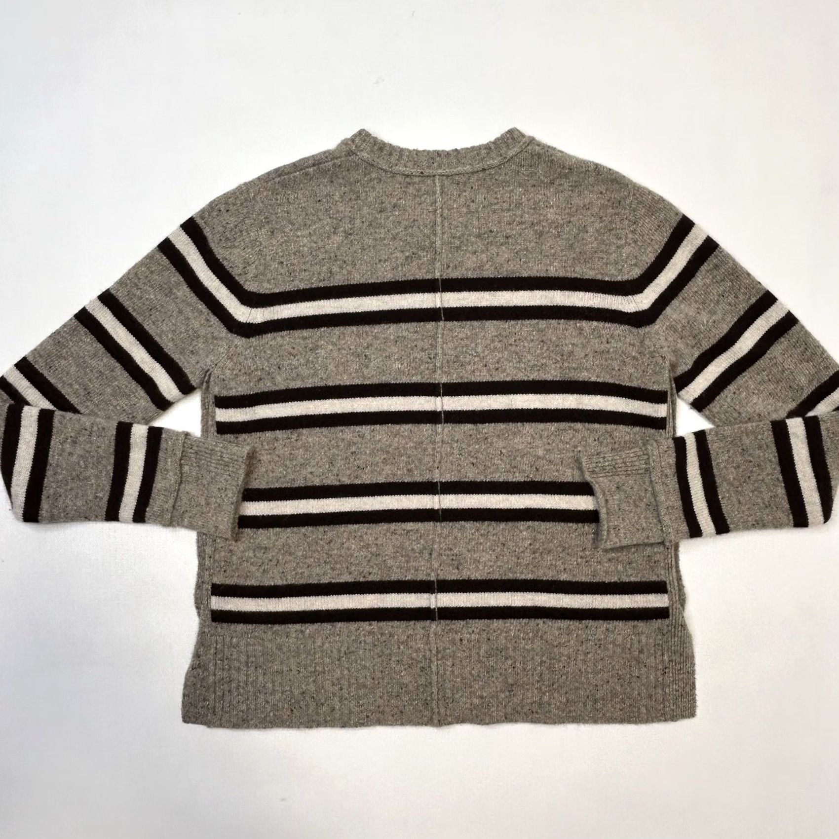 Autumn Cashmere VINTAGE Women's Autumn Cashmere Brown Striped Side Button Sweater Size Small Size S / US 4 / IT 40 - 5 Thumbnail