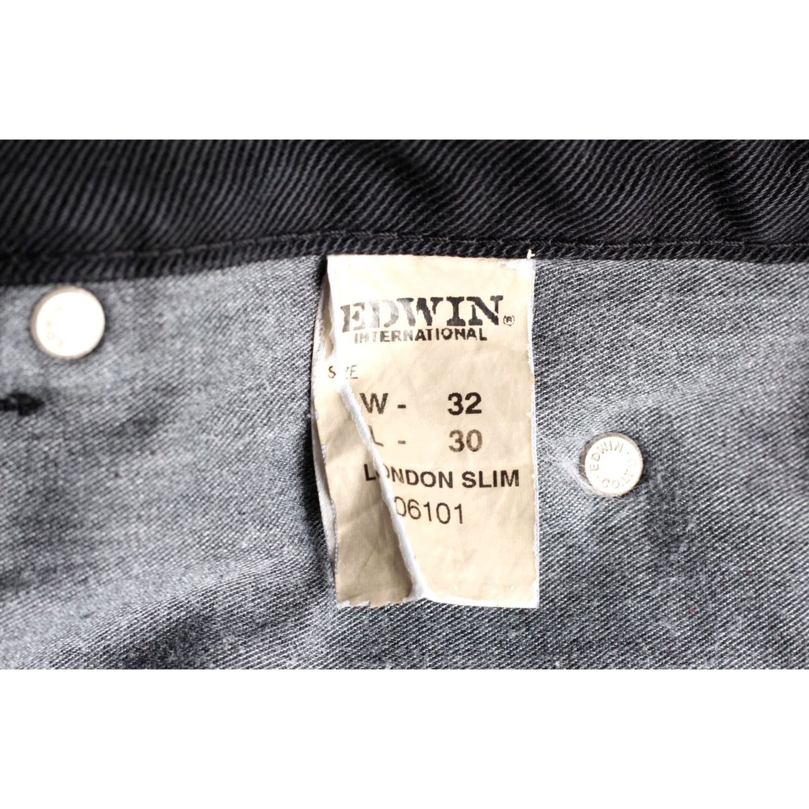Edwin EDWIN INTERNATIONAL Jeans Men Slim Vintage 32/30 Black 5-Pocket Denim Cotton Waist 32 Inseam 28in London DZ6949 Size US 32 / EU 48 - 7 Thumbnail