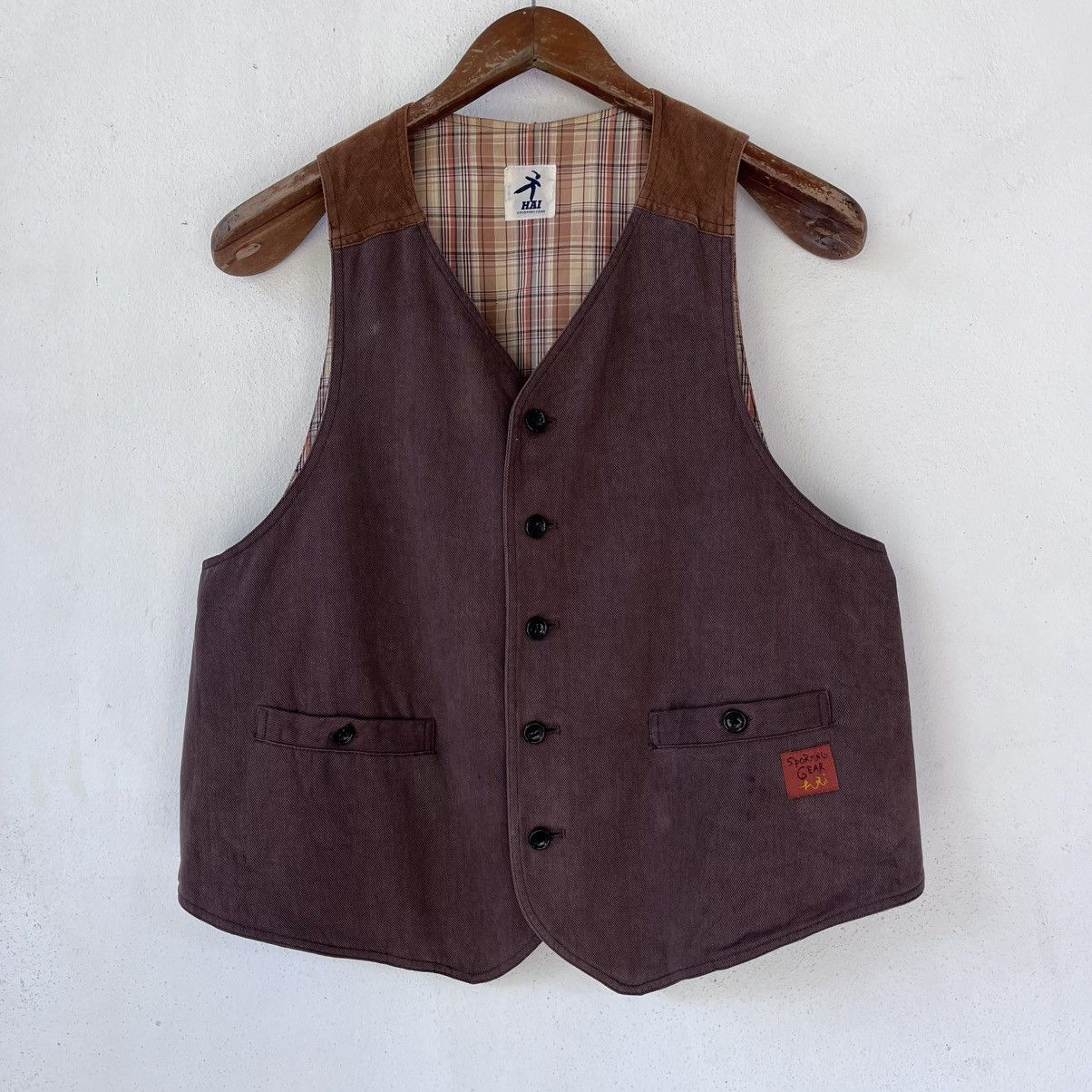 Hai Sporting Gear Hai Sporting Gear by Issey Miyake Mixed Fabric Vest Size US S / EU 44-46 / 1 - 1 Thumbnail