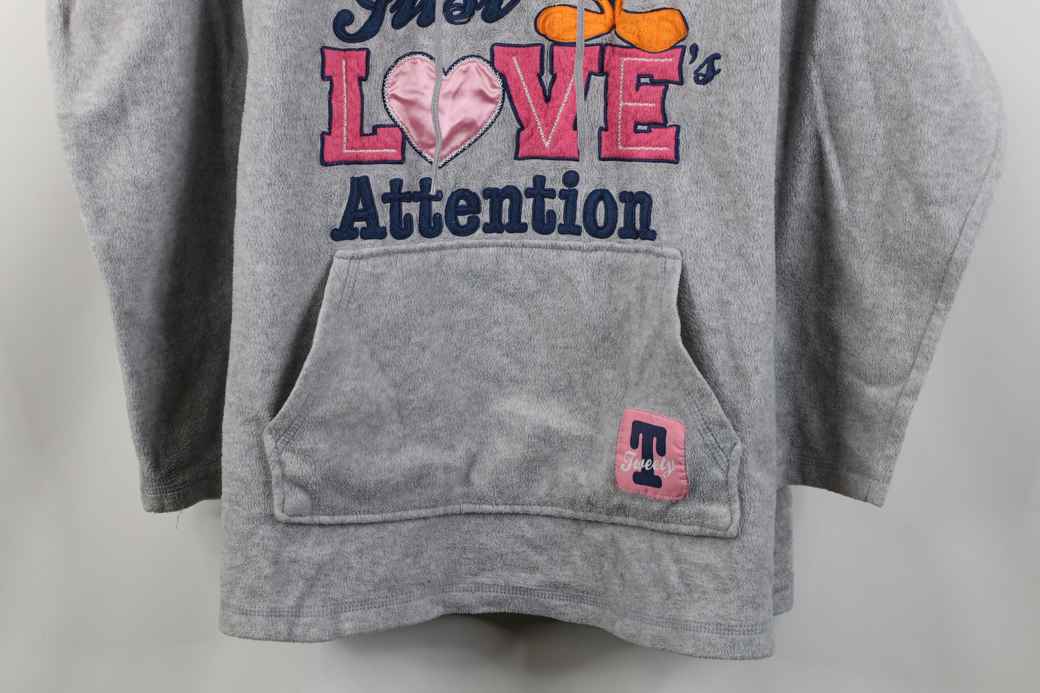 Vintage Vintage 90s Looney Tunes Tweety Bird Love Half Zip Hoodie Size 3XL / US 20-22 - 3 Thumbnail