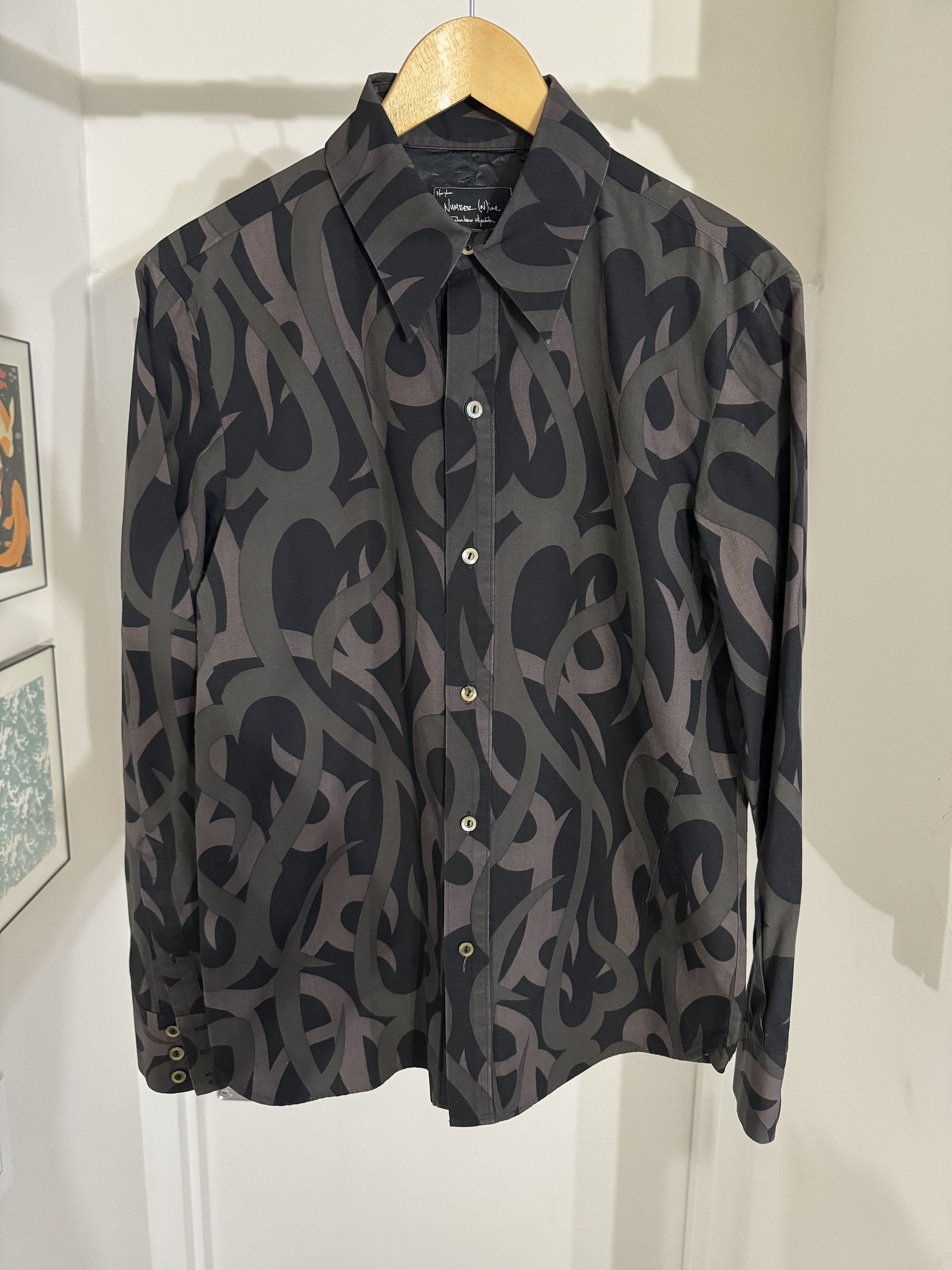 Number (N)ine Number (N)ine 2004AW Tribal Heart Shirt(99% new 