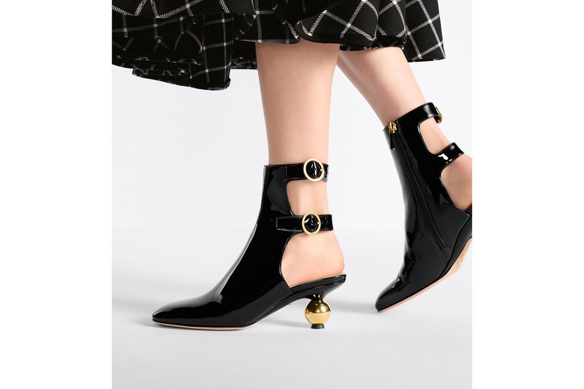 Dior o1bcso1str0226 D-Idole Heeled Ankle Boot in Black Size US 10 / IT 40 - 6 Thumbnail