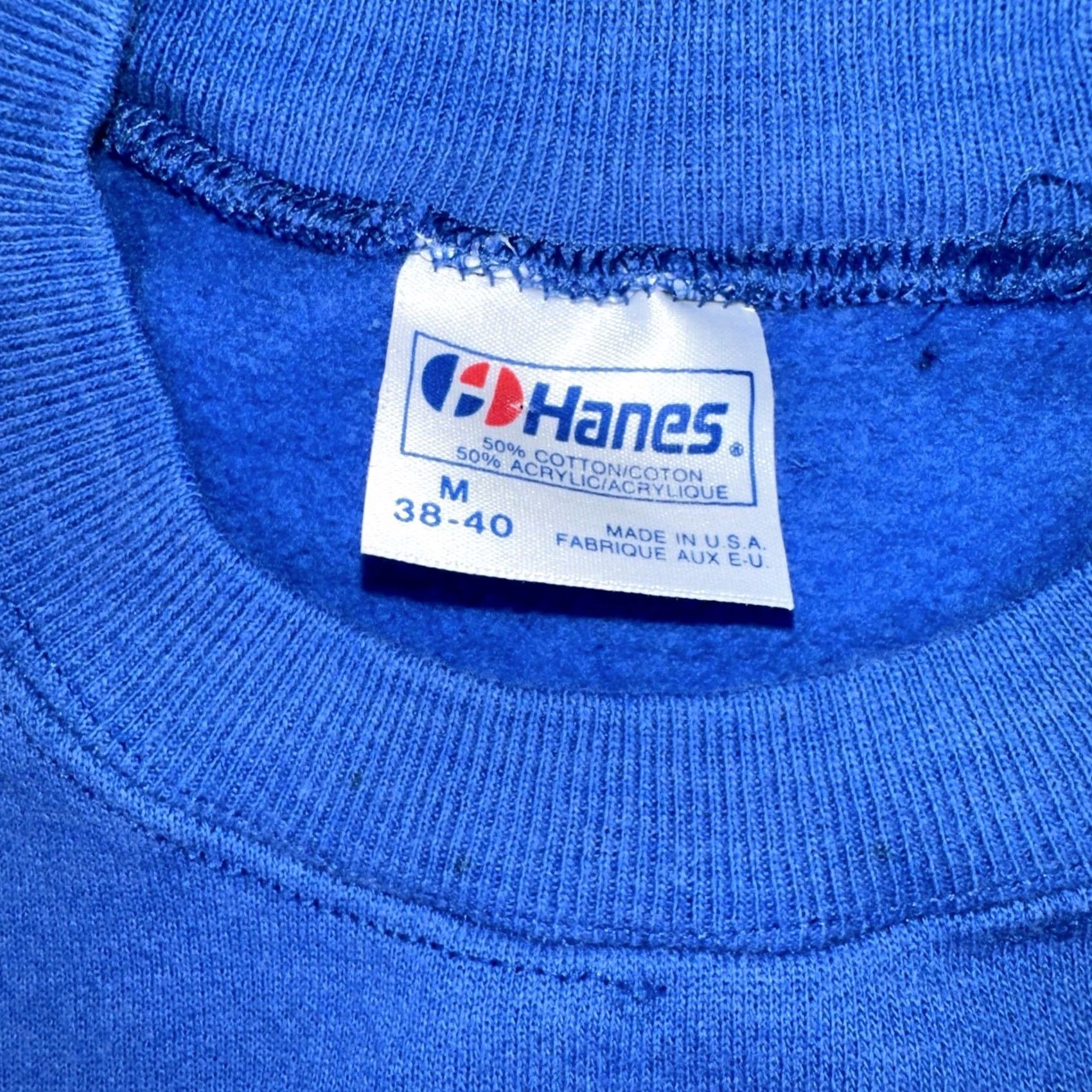 Hanes VINTAGE Hanes Women Sweatshirt Crew Neck Blue 80’s Alaska Snowflakes Bear Pullover M US Made Womens Size M / US 6-8 / IT 42-44 - 3 Thumbnail