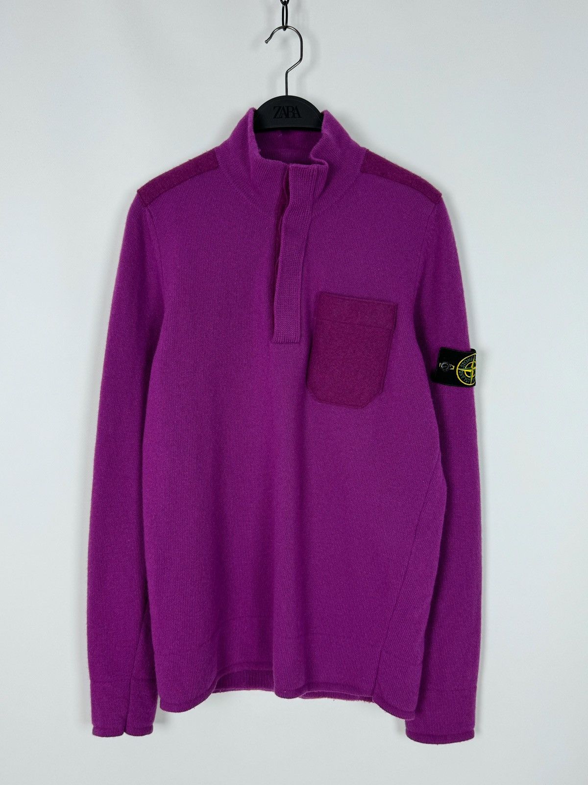 Stone Island Stone Island Purple Wool High Neck Jumper Size US M / EU 48-50 / 2 - 3 Thumbnail
