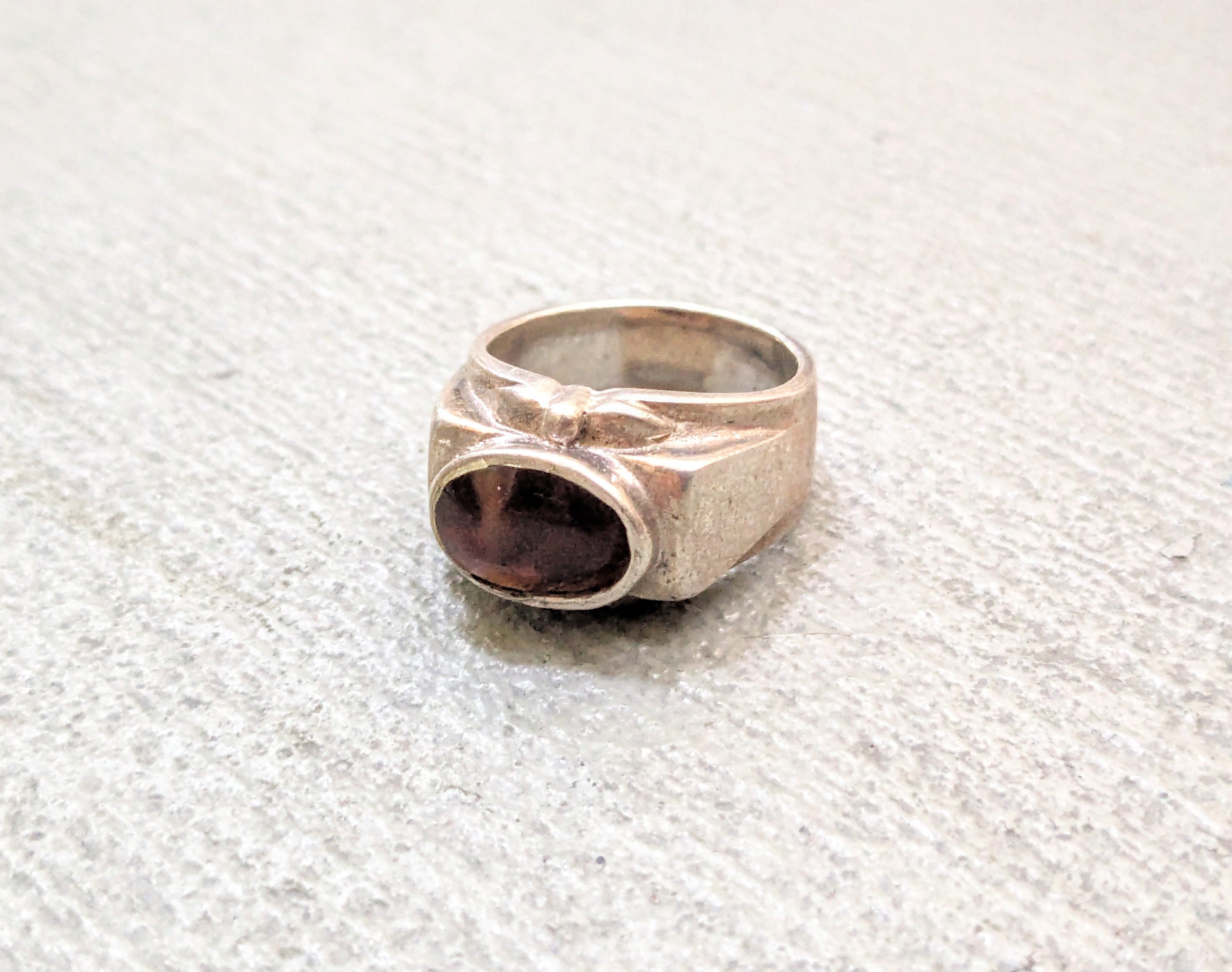 Jewelry Vintage Sterling Silver Ring 8.25 Modern Contemporary CZ Size ONE SIZE - 2 Thumbnail