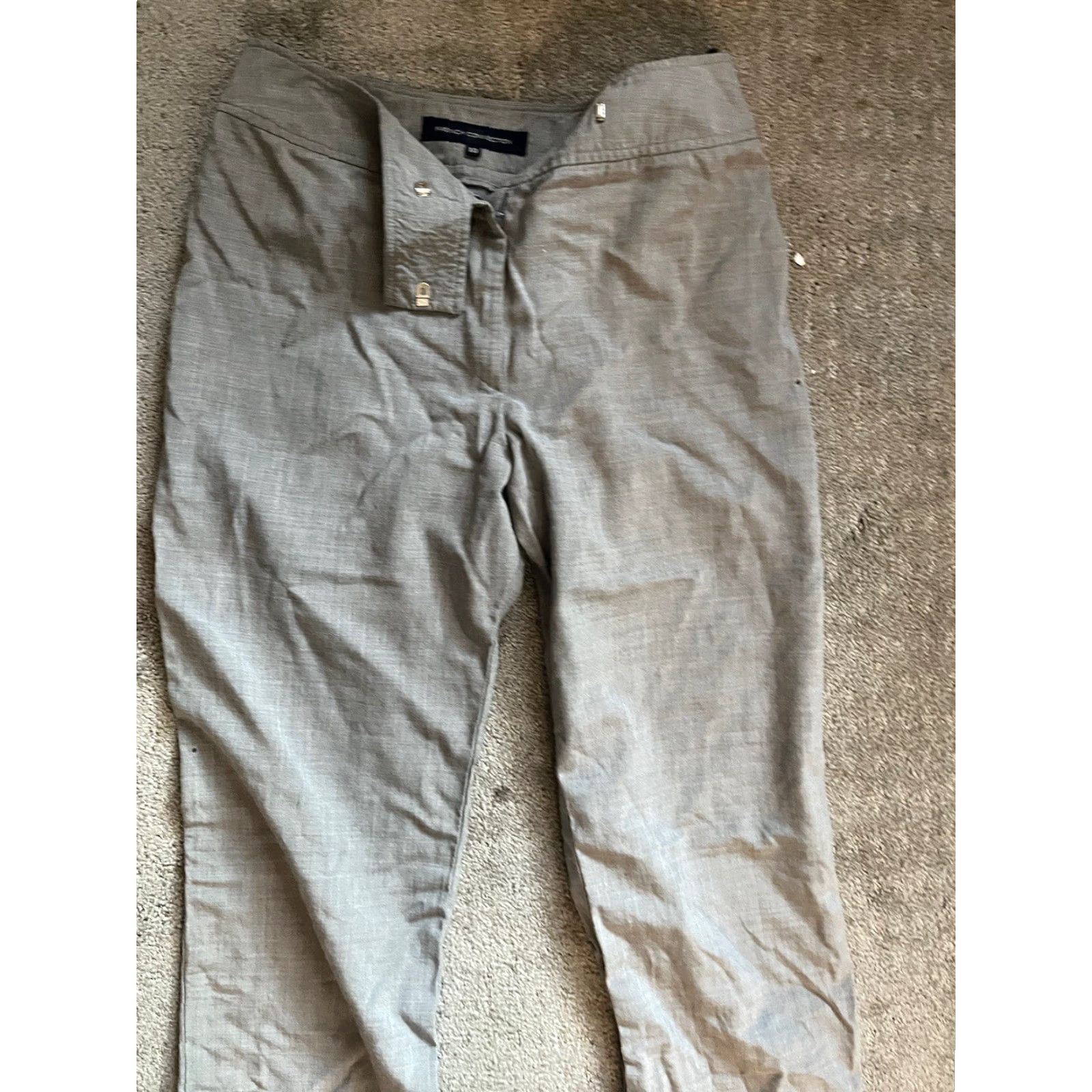 French Connection FRENCH CONNECTION Wide Leg Dress Pants Gray Wool Viscose Blend Adult 10 Classic 90s Womens Size 32" / US 10 / IT 46 - 2 Thumbnail