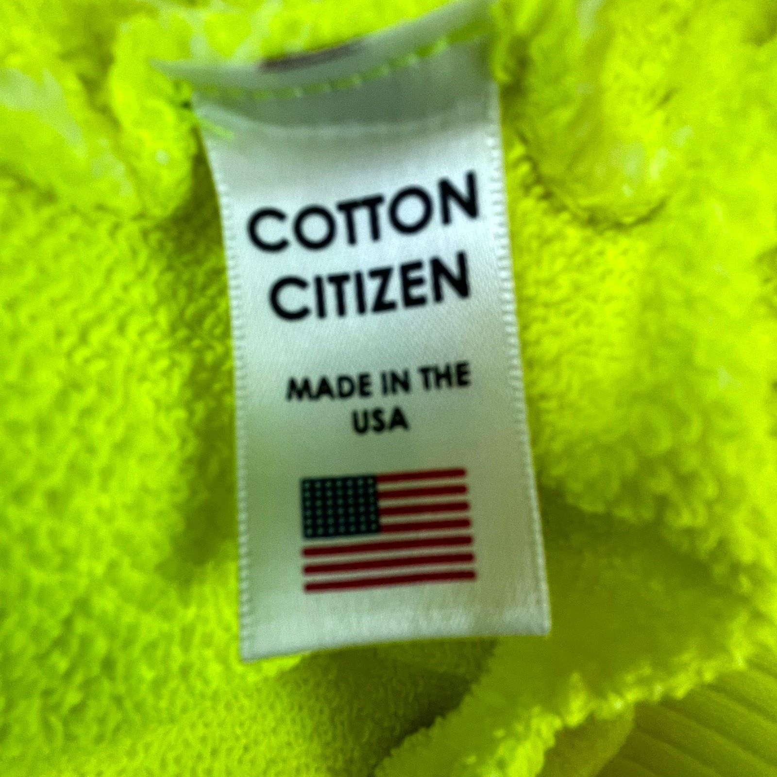 COTTONCITIZEN Cotton Citizen Hoodie Mens Small Neon Yellow Kangaroo Pocket Size US S / EU 44-46 / 1 - 5 Thumbnail