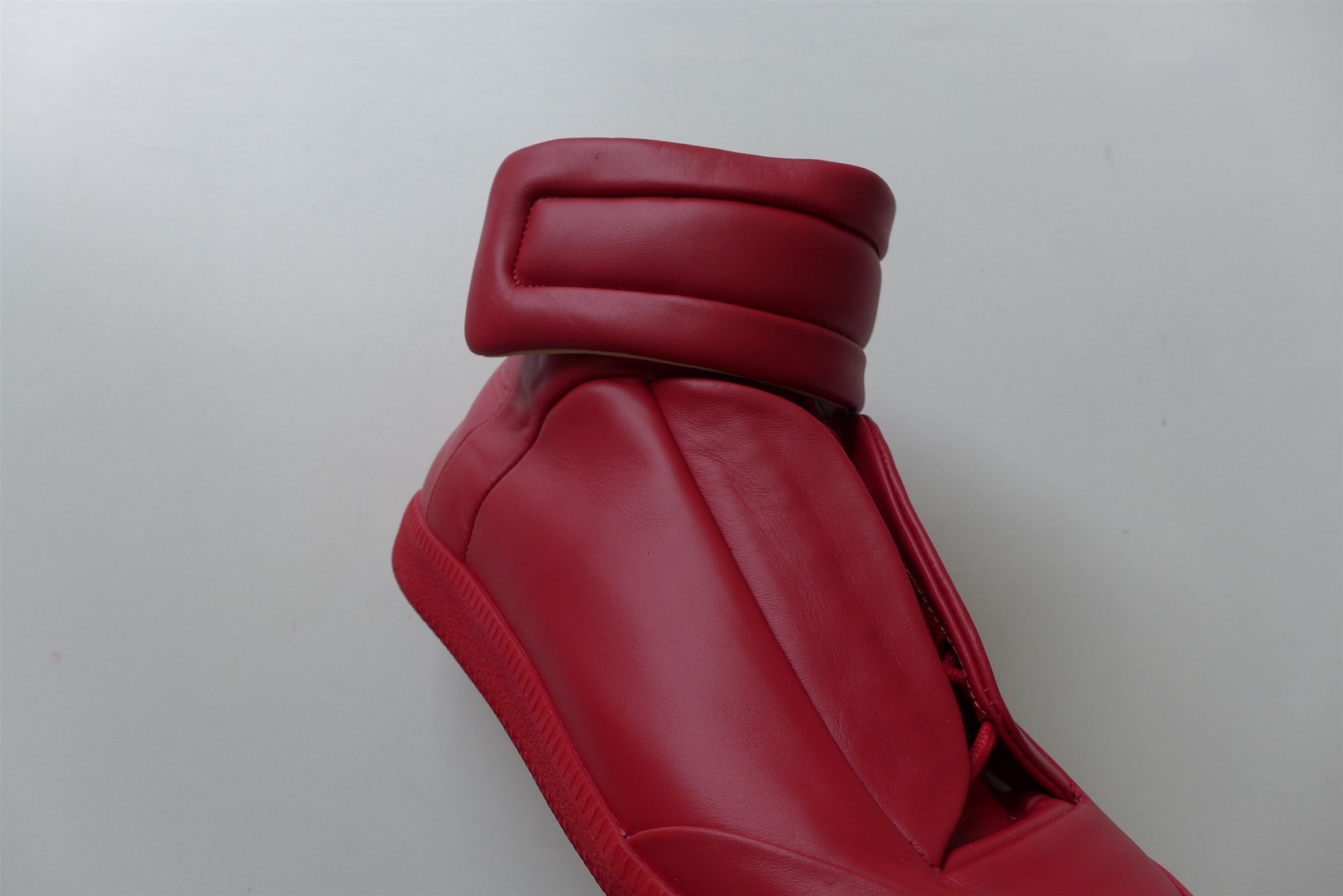 Maison Margiela Margiela Future High Sneakers - Red Leather Size US 8 / EU 41 - 7 Thumbnail