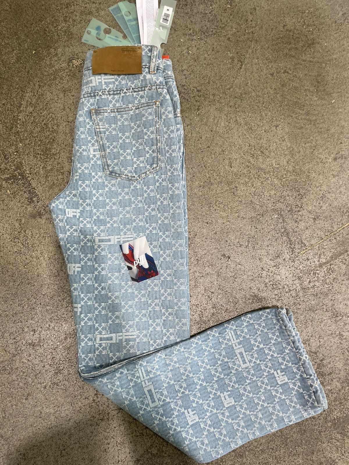 image of Off White Off-White Monogram Women’S Jeans Blue, Women's (Size 26)