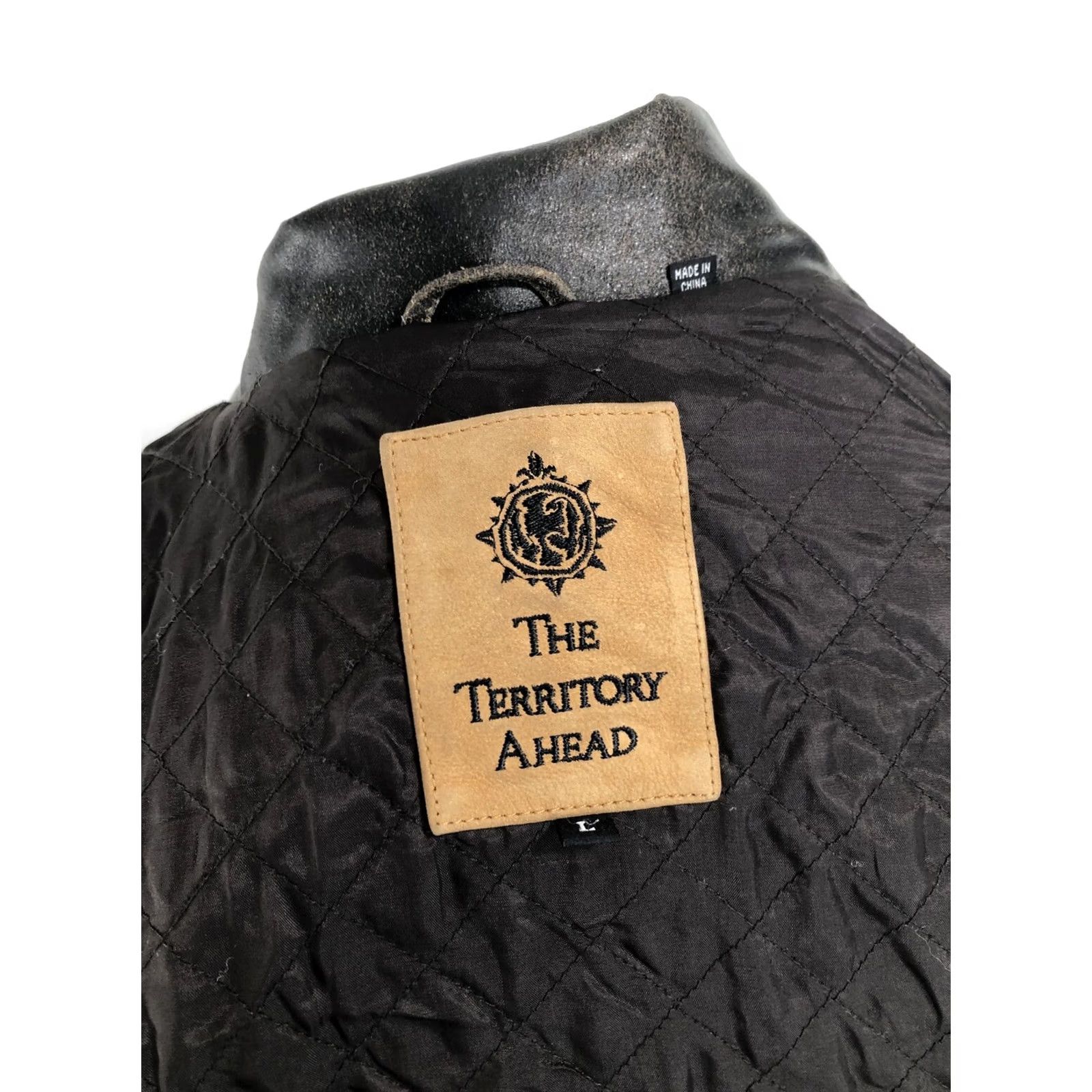 The Territory Ahead THE TERRITORY AHEAD Leather Bomber Jacket - L - Brown - Men - Regular Fit Size US L / EU 52-54 / 3 - 6 Thumbnail