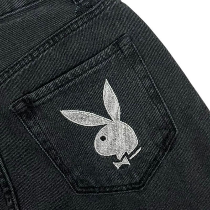Playboy Playboy by PacSun Embroidered High Rise Wide Leg Jeans Size 25" / US 0 / IT 36 - 7 Thumbnail