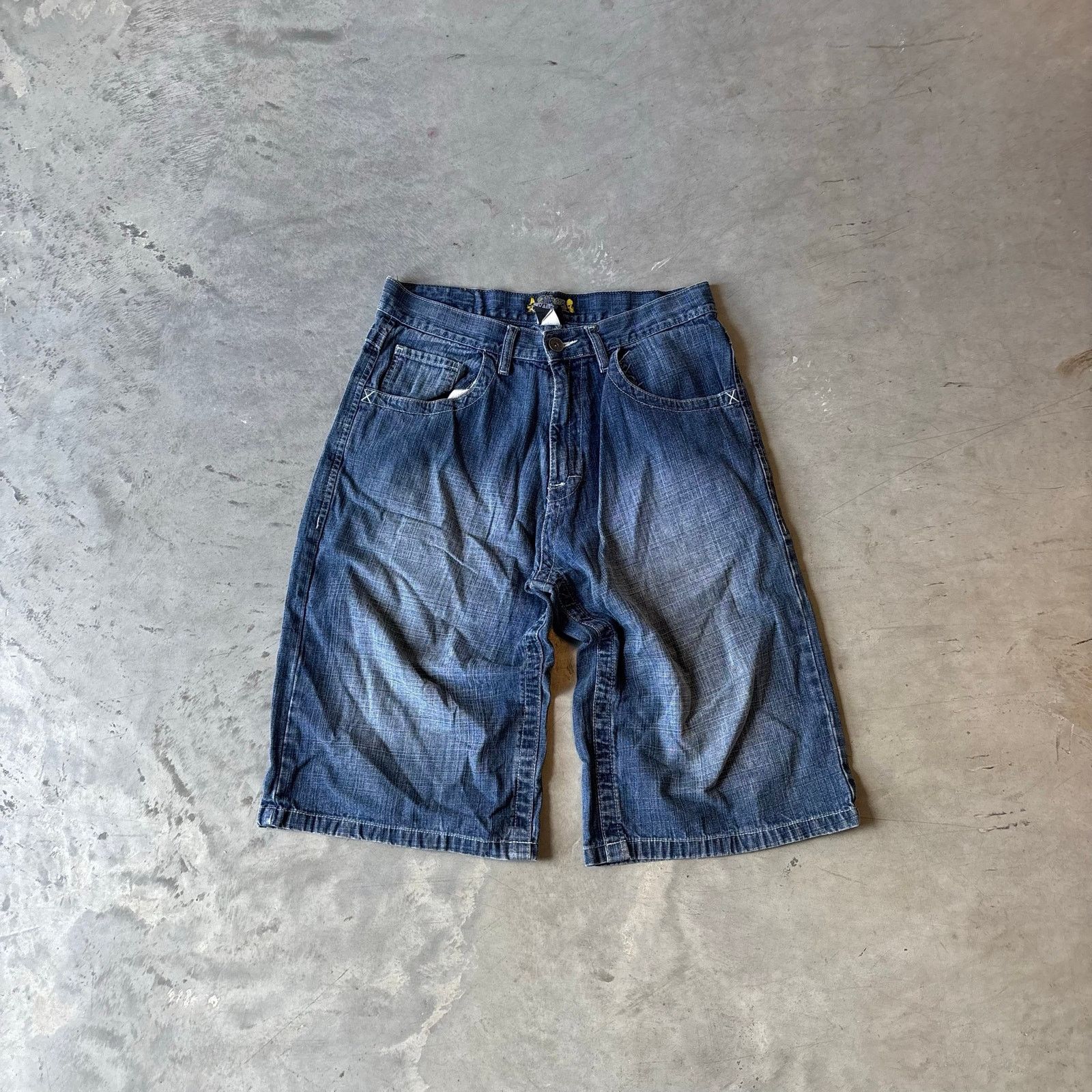 Vintage y2k vintage faded long skater jean shorts Size US 34 / EU 50 - 1 Thumbnail