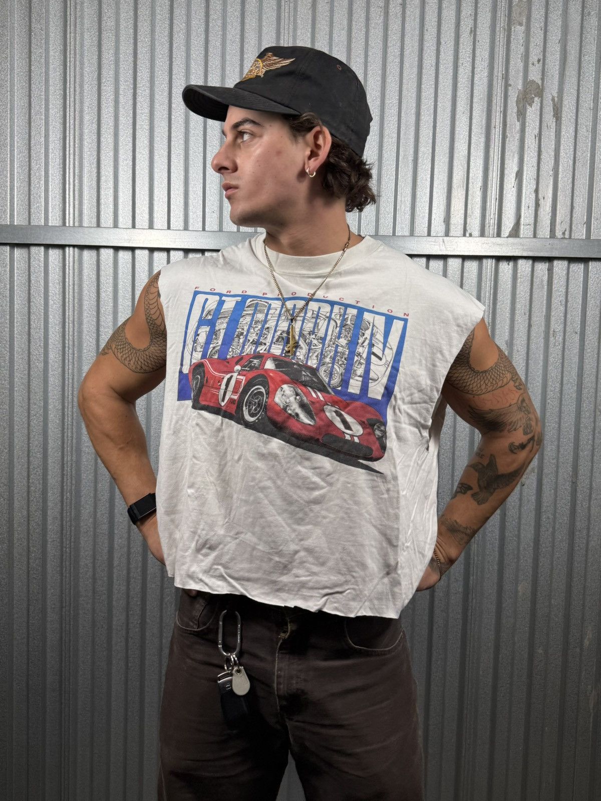 Ford Vintage Distressed Ford Racing Cutoff Shirt Size US M / EU 48-50 / 2 - 1 Thumbnail