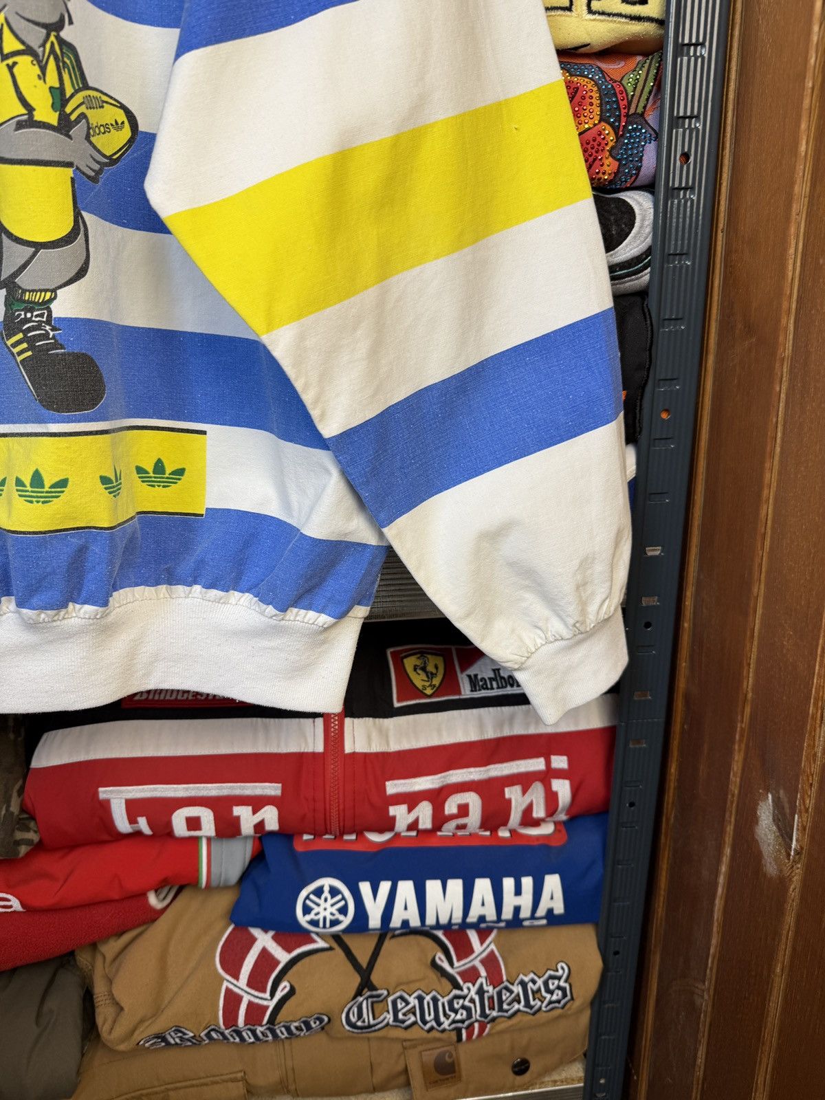 Adidas 80s Crazy Striped Aussie Rugby Long Sleeve Size US XL / EU 56 / 4 - 8 Thumbnail