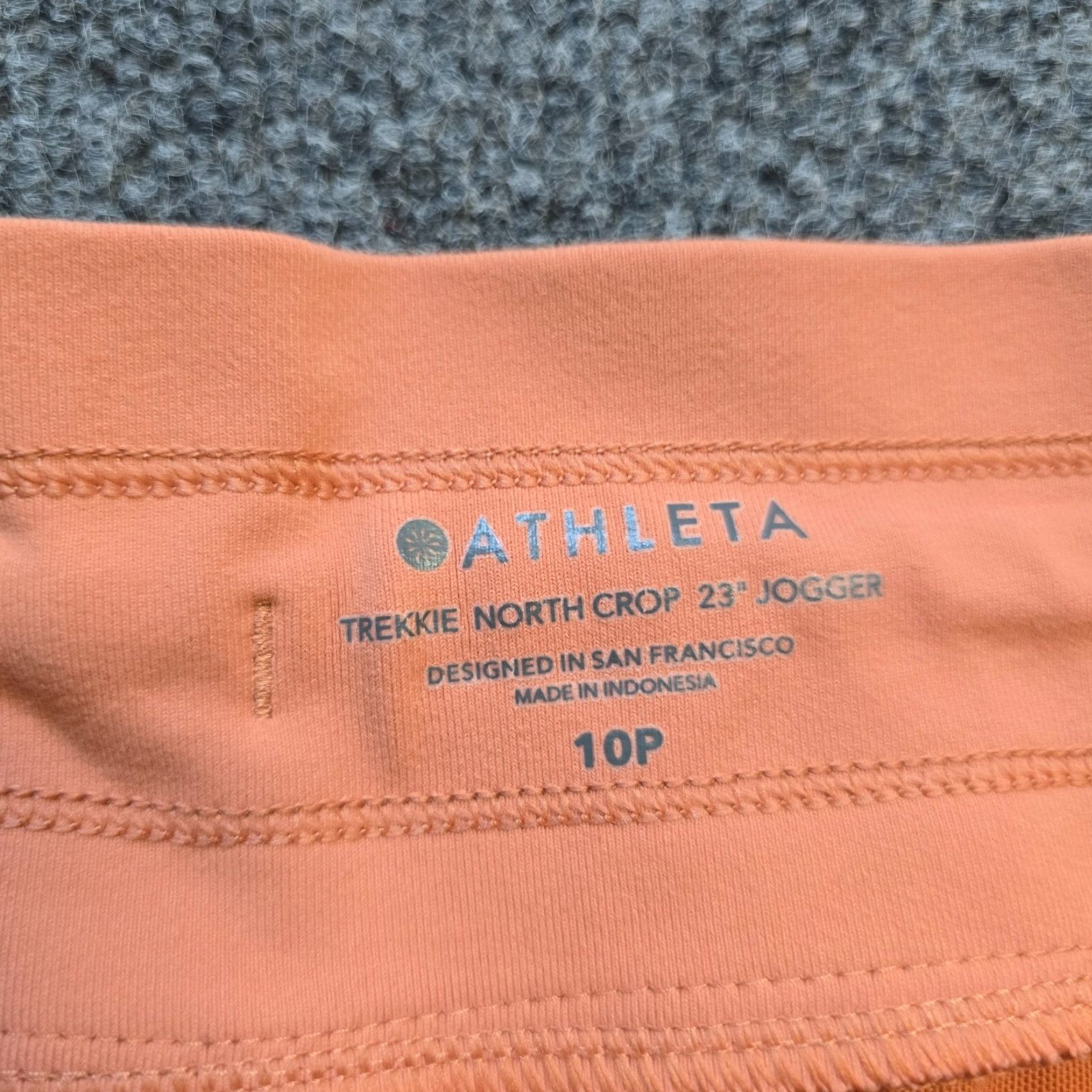 Athleta Athleta Pants Womens Size 10P Petite Orange Trekkie North Joggers Cropped Pull On Pants Size 24" / US 00 / IT 34 - 3 Thumbnail