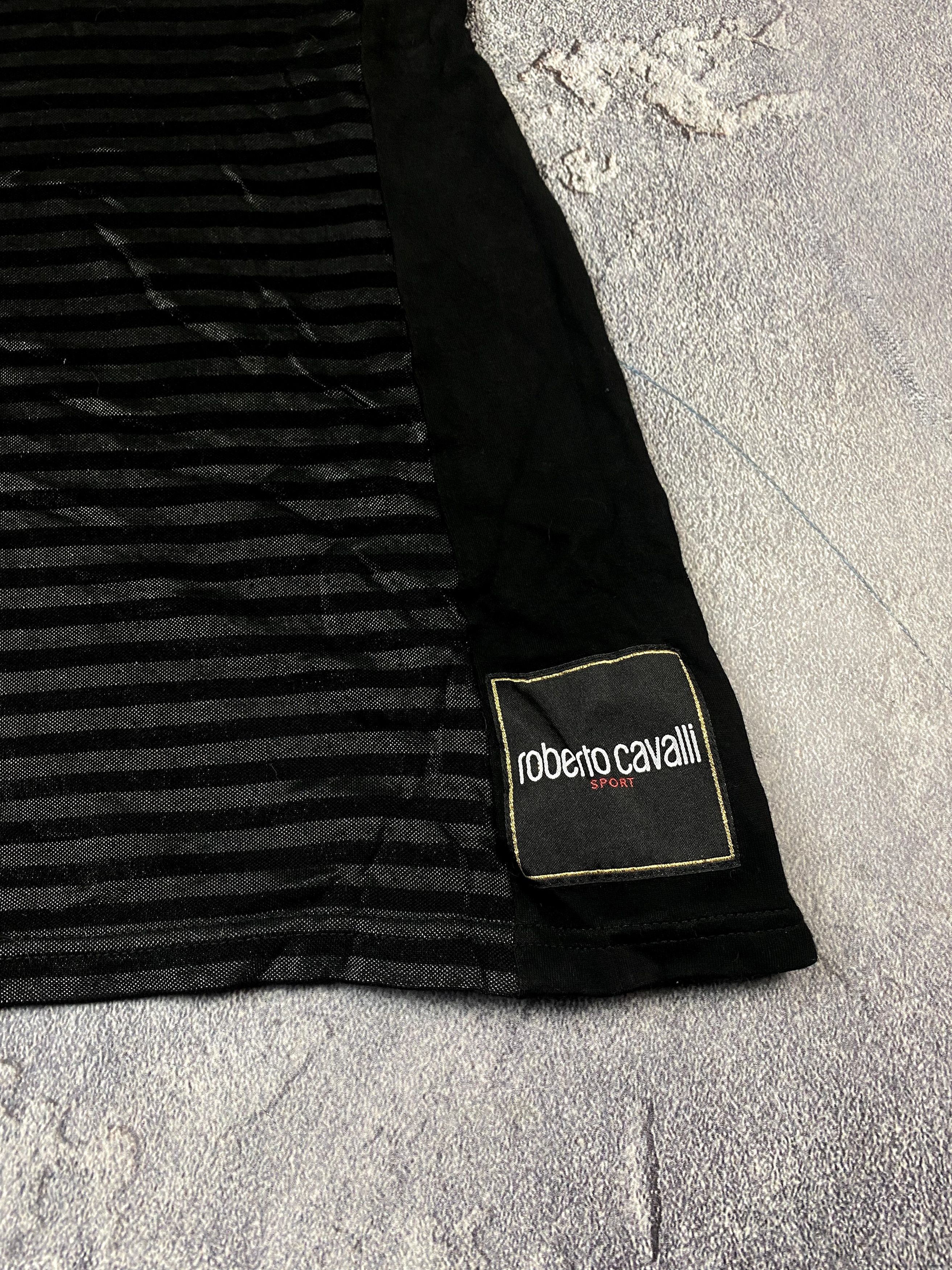 Just Cavalli × Roberto Cavalli Roberto Cavalli Sport Ladies Stripe Black Polo Size XL / US 12-14 / IT 48-50 - 3 Thumbnail