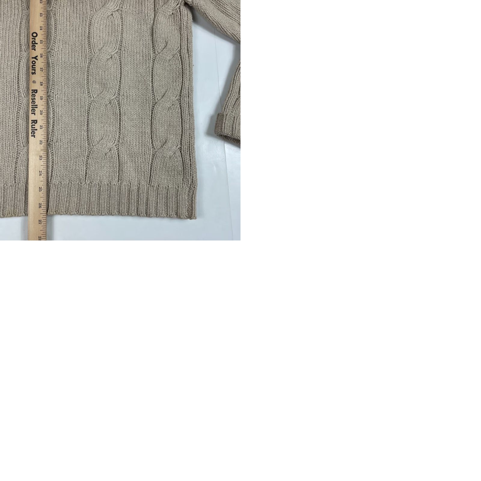 Abercrombie & Fitch VINTAGE Abercrombie & Fitch Sweater Women XL Beige Wool Long Sleeve Knit Pullover Crew Neck Size XL / US 12-14 / IT 48-50 - 9 Thumbnail