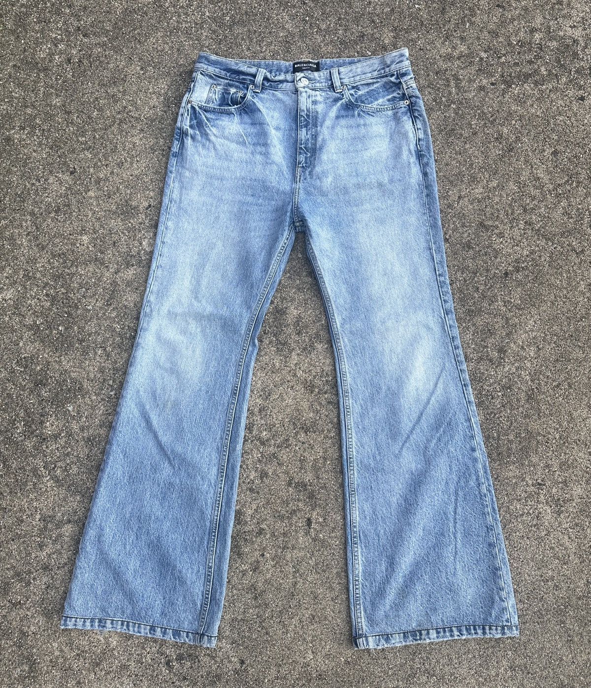 Balenciaga Balenciaga Blue Lost Tape Flared Jeans | Grailed