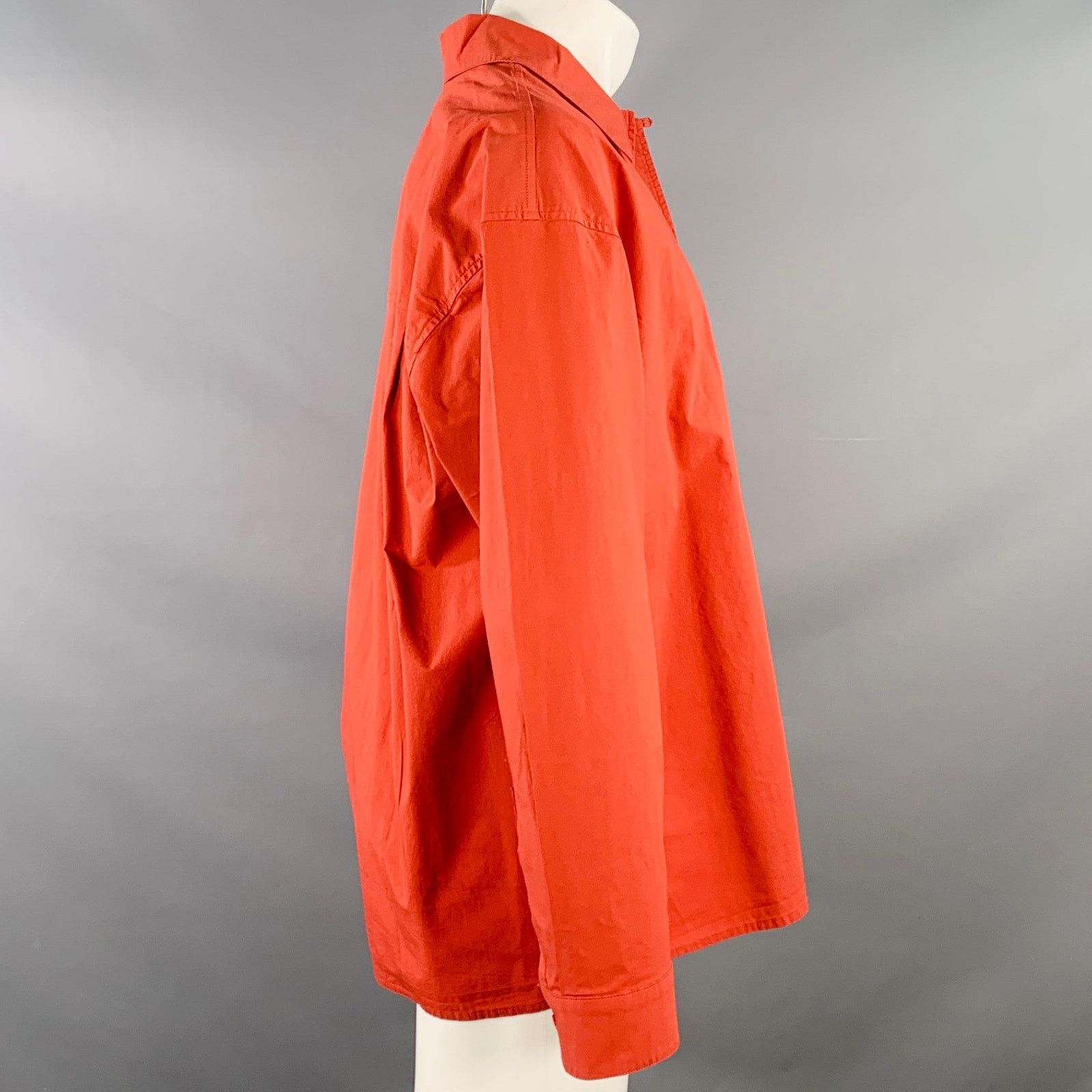 YMC Wray Red Brick Cotton Oversized One Pocket Long Sleeve Shirt Size US M / EU 48-50 / 2 - 2 Thumbnail