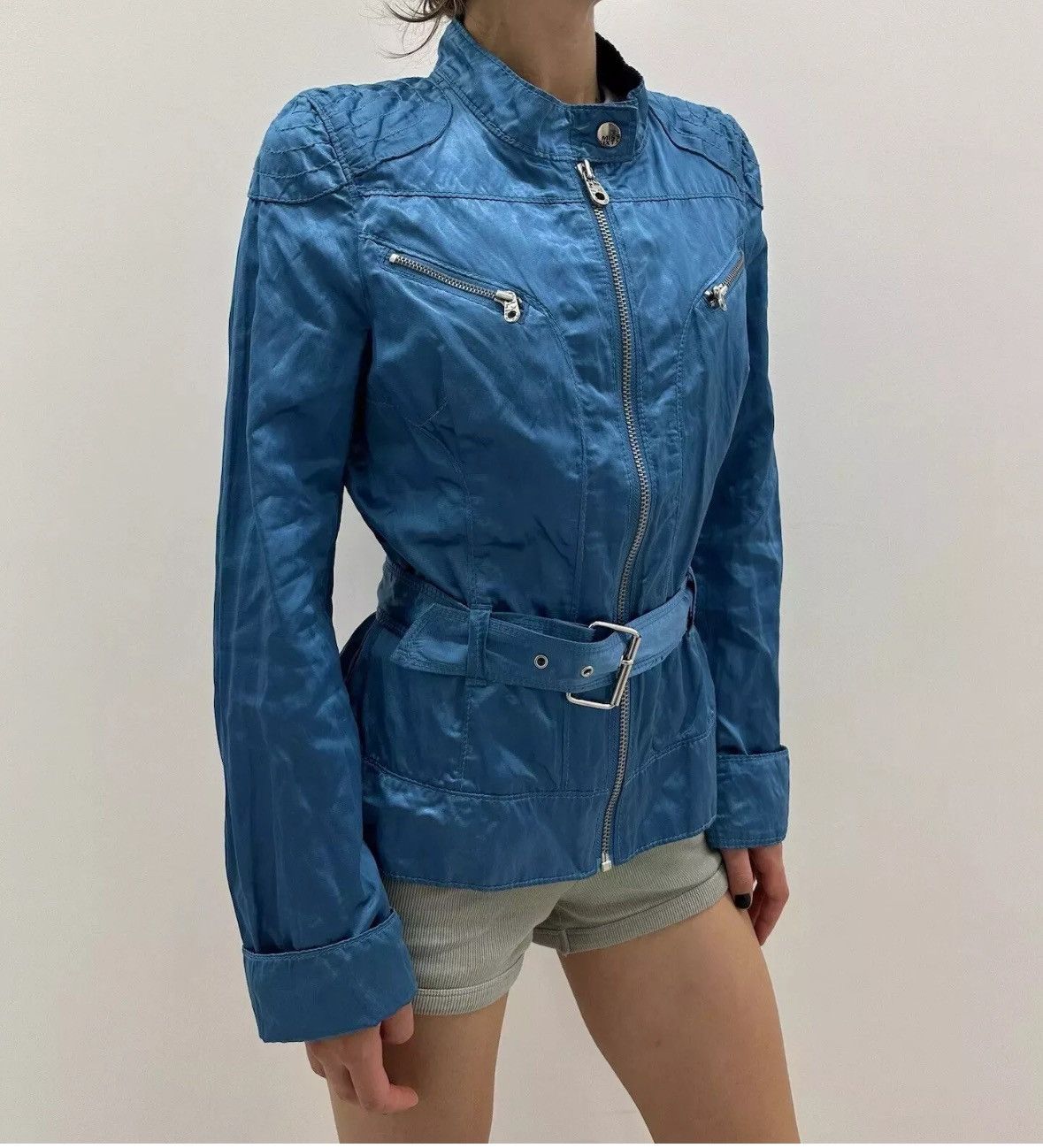 Miss Sixty × Vintage Vintage 2000s Miss Sixty Y2K Jacket Polyester Metall Size M / US 6-8 / IT 42-44 - 5 Thumbnail
