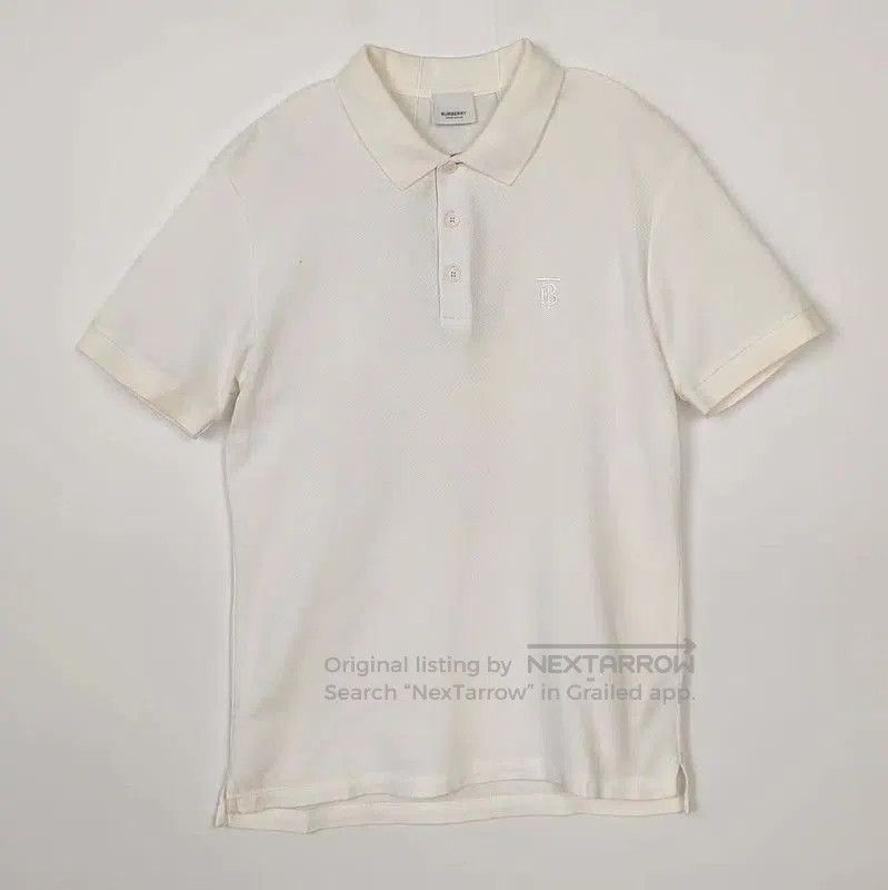Burberry Burberry Men's White Cotton Polo Shirt. Size US S / EU 44-46 / 1 - 1 Thumbnail