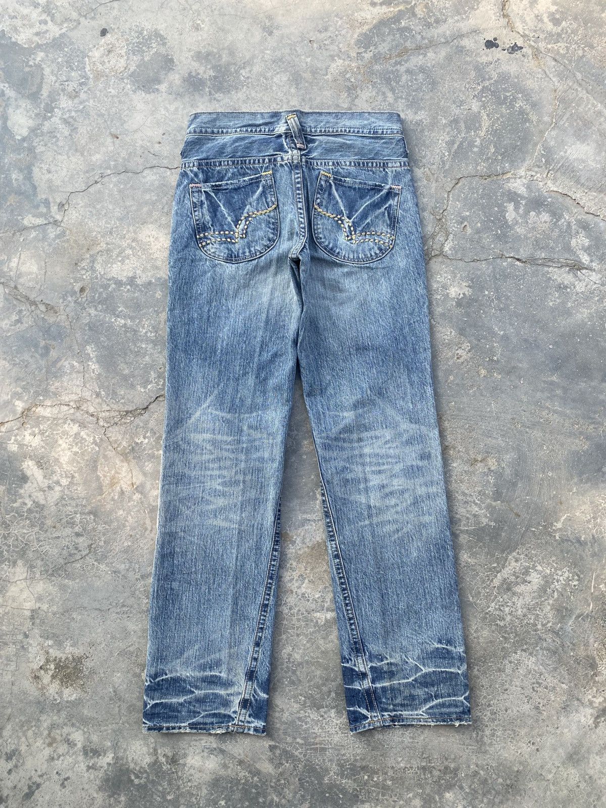 Japanese Brand BRAPPERS Distressed Boyfriend Jeans Size 29" - 3 Thumbnail