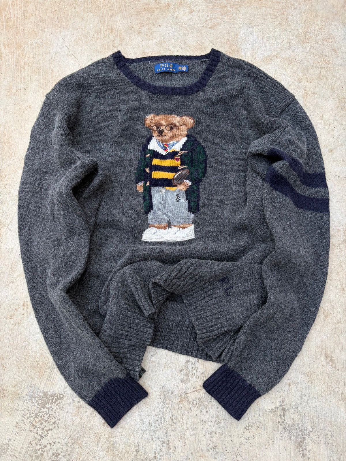 Polo Ralph Lauren Vintage 00s Polo Ralph Lauren Mascot Knit Sweater Size US XXL / EU 58 / 5 - 1 Thumbnail