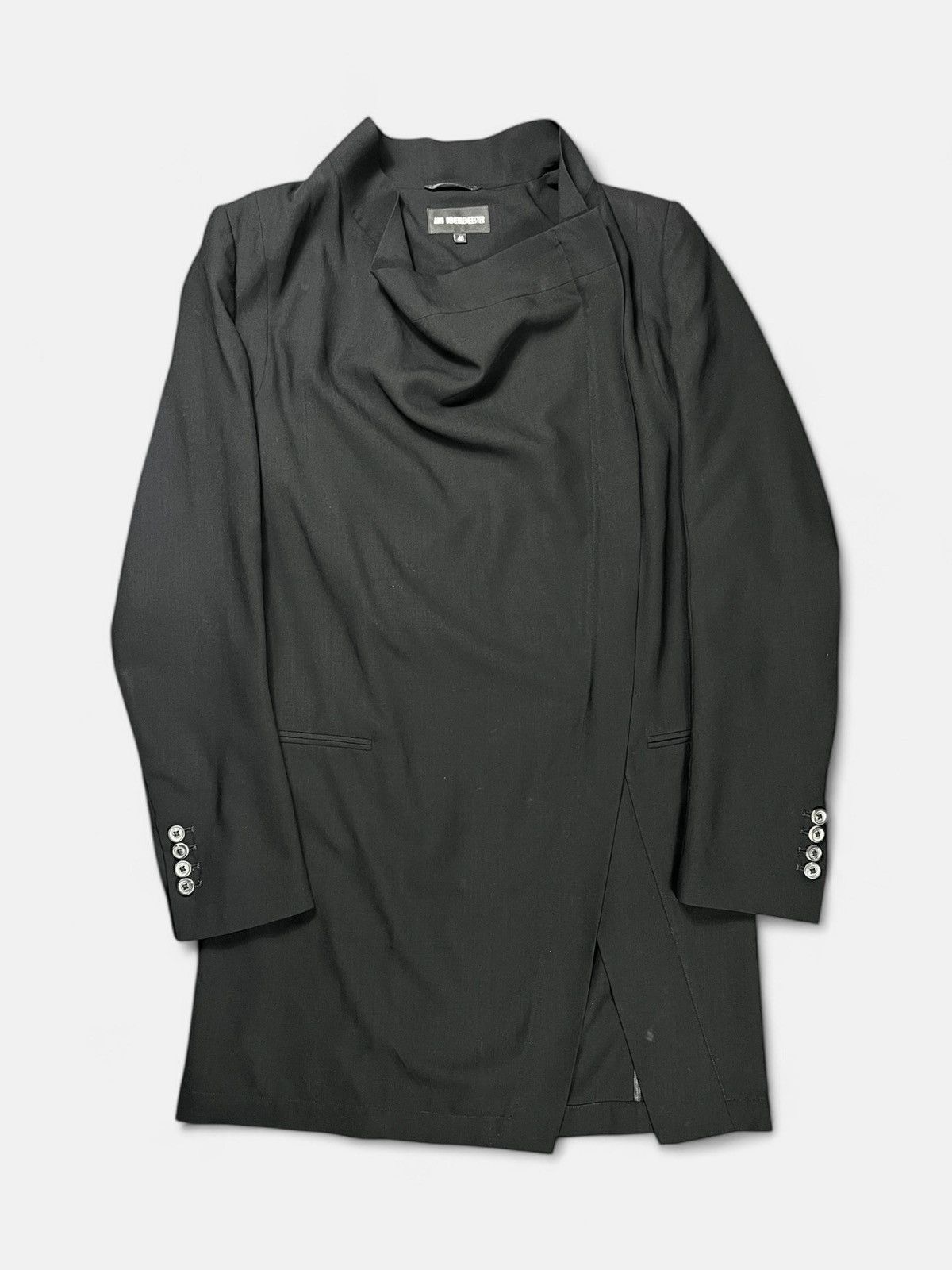 Ann Demeulemeester Ann Demeulemeester - Asymetric Light Coat Size US M / EU 48-50 / 2 - 1 Thumbnail