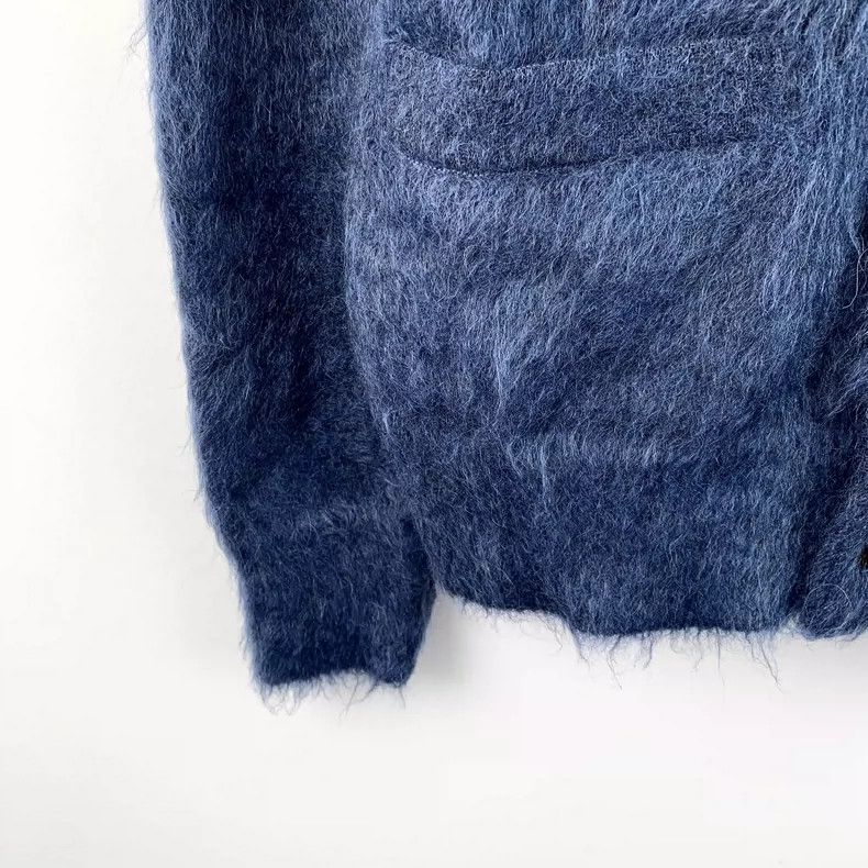 Dior Dior Dark blue letter embroidery horsehair V-neck single-br Size US S / EU 44-46 / 1 - 4 Thumbnail