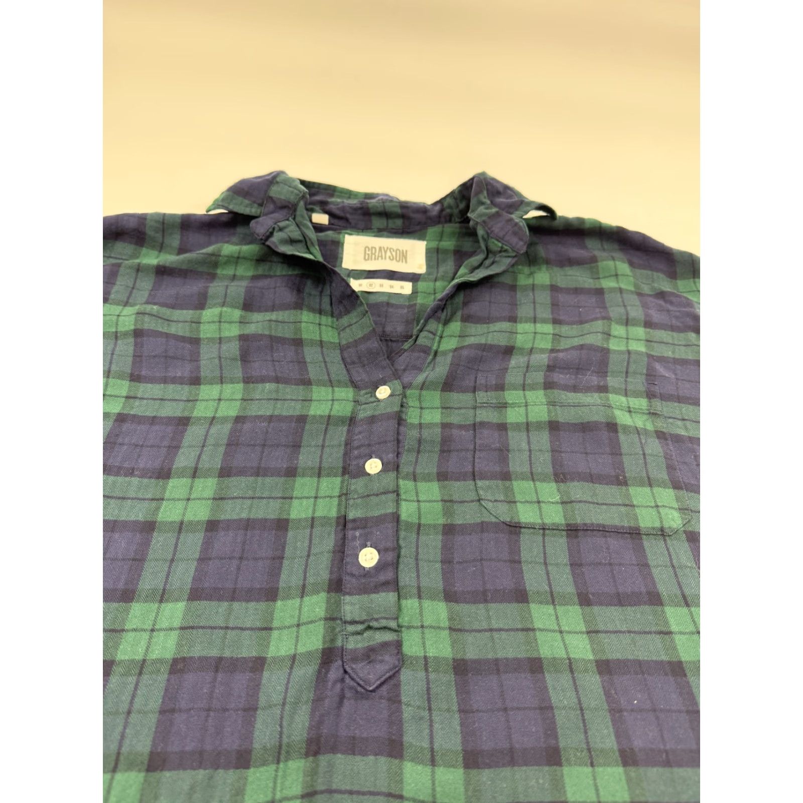 Vintage Grayson Dress Womens 2 Green Plaid Short Sleeve Collared Shirt Dress Lyocell Size XS / US 0-2 / IT 36-38 - 2 Thumbnail