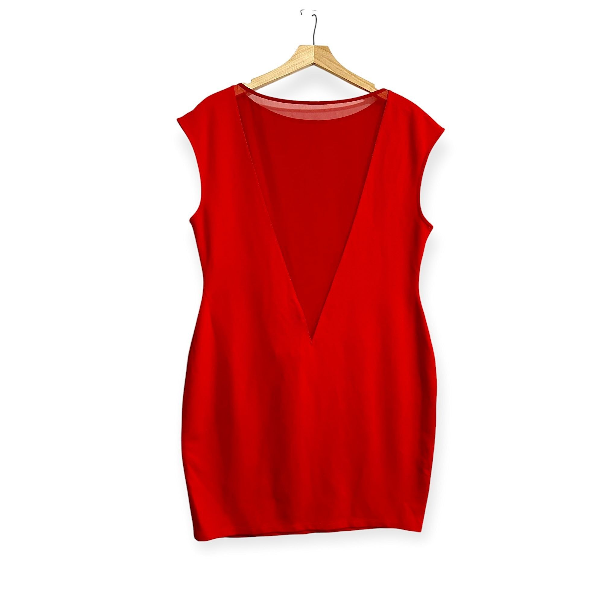 Other Victor Glemaud Cap Sleeve Bodycon Mini Dress, Red, Size XL, Size XL / US 12-14 / IT 48-50 - 2 Thumbnail