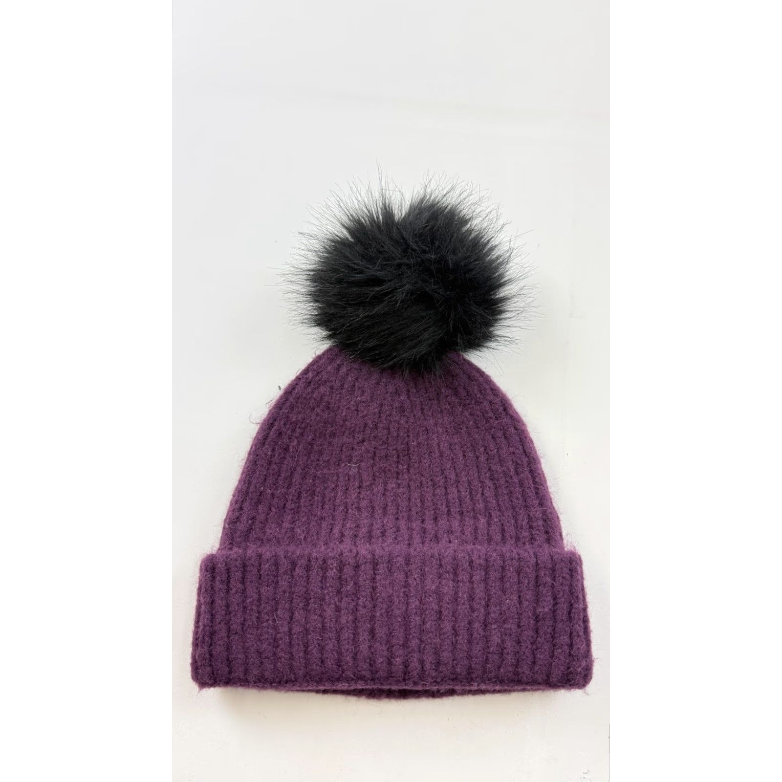 Vintage Columbia Hat Beanie Womens Purple Knit Pom Fleece Lined Winter Size ONE SIZE - 3 Thumbnail