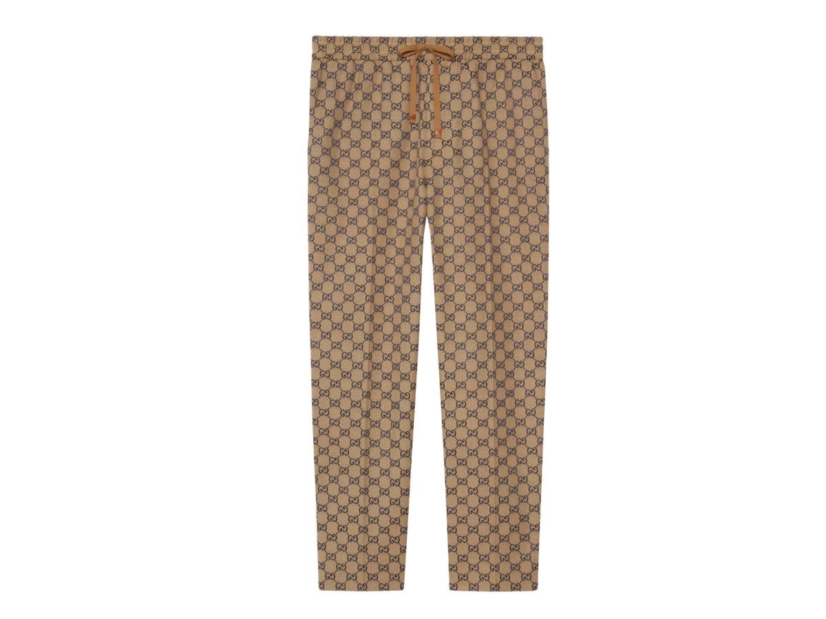 Gucci o1loc1c0925 GG Cotton Canvas Pant in Beige/Blue Size US 42 / EU 58 - 1 Preview