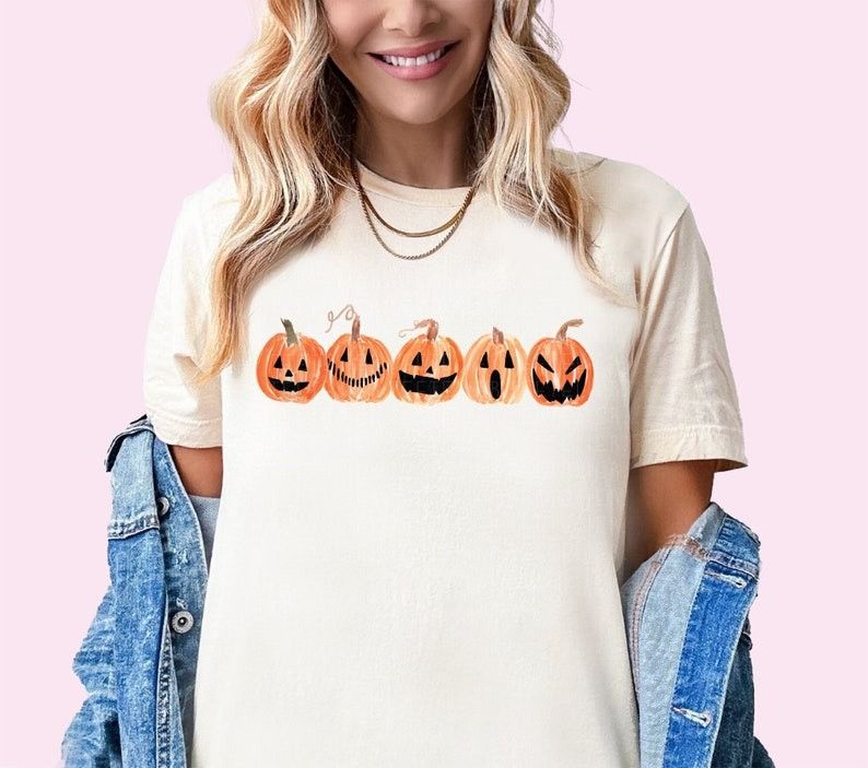 Designer Halloween Shirt Pumpkin Shirt Size M / US 6-8 / IT 42-44 - 1 Thumbnail
