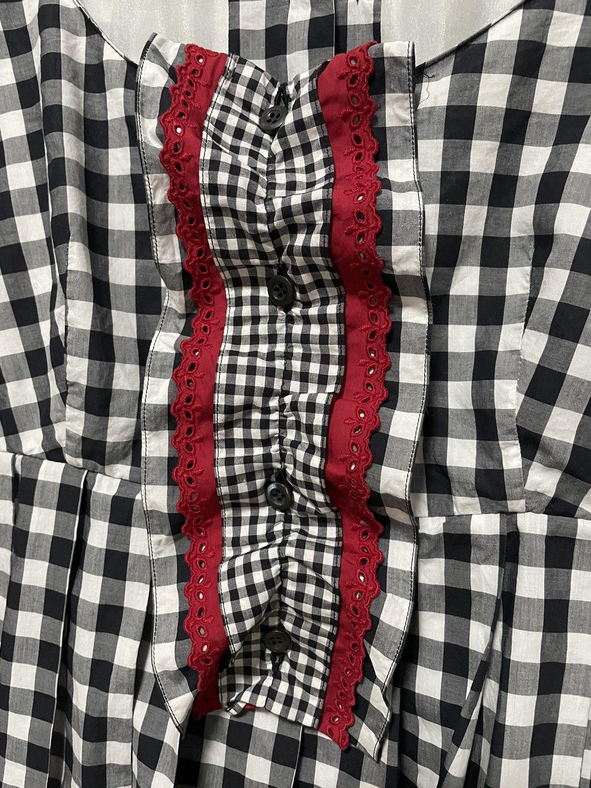 Prada Prada Pre-Fall 2013 Gingham Off-Shoulder Dress Campaign Size S / US 4 / IT 40 - 9 Thumbnail