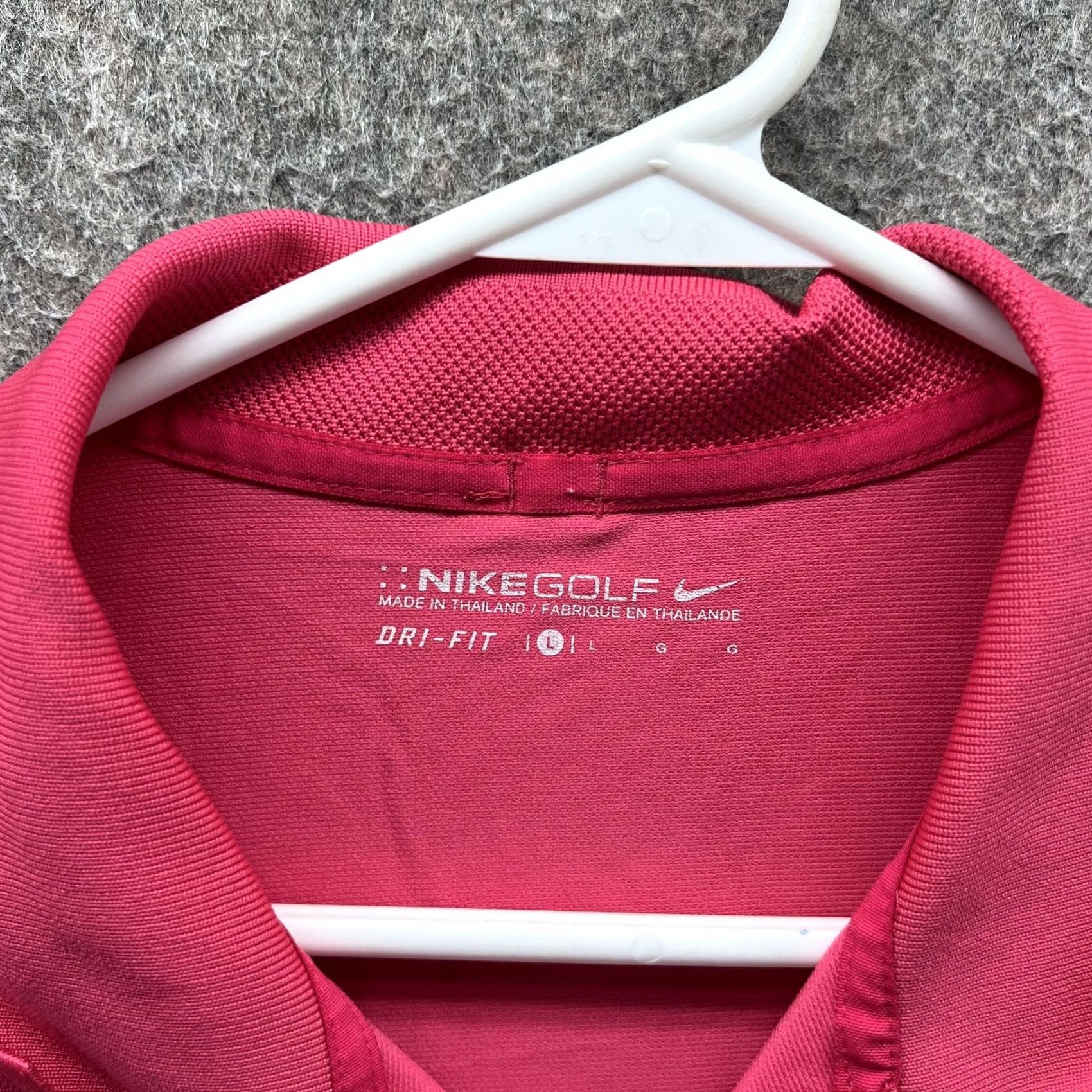 Nike Nike Golf Dri-FIT Polo Shirt Mens Large Pink Solid Golf Performance Casual Size US L / EU 52-54 / 3 - 2 Thumbnail