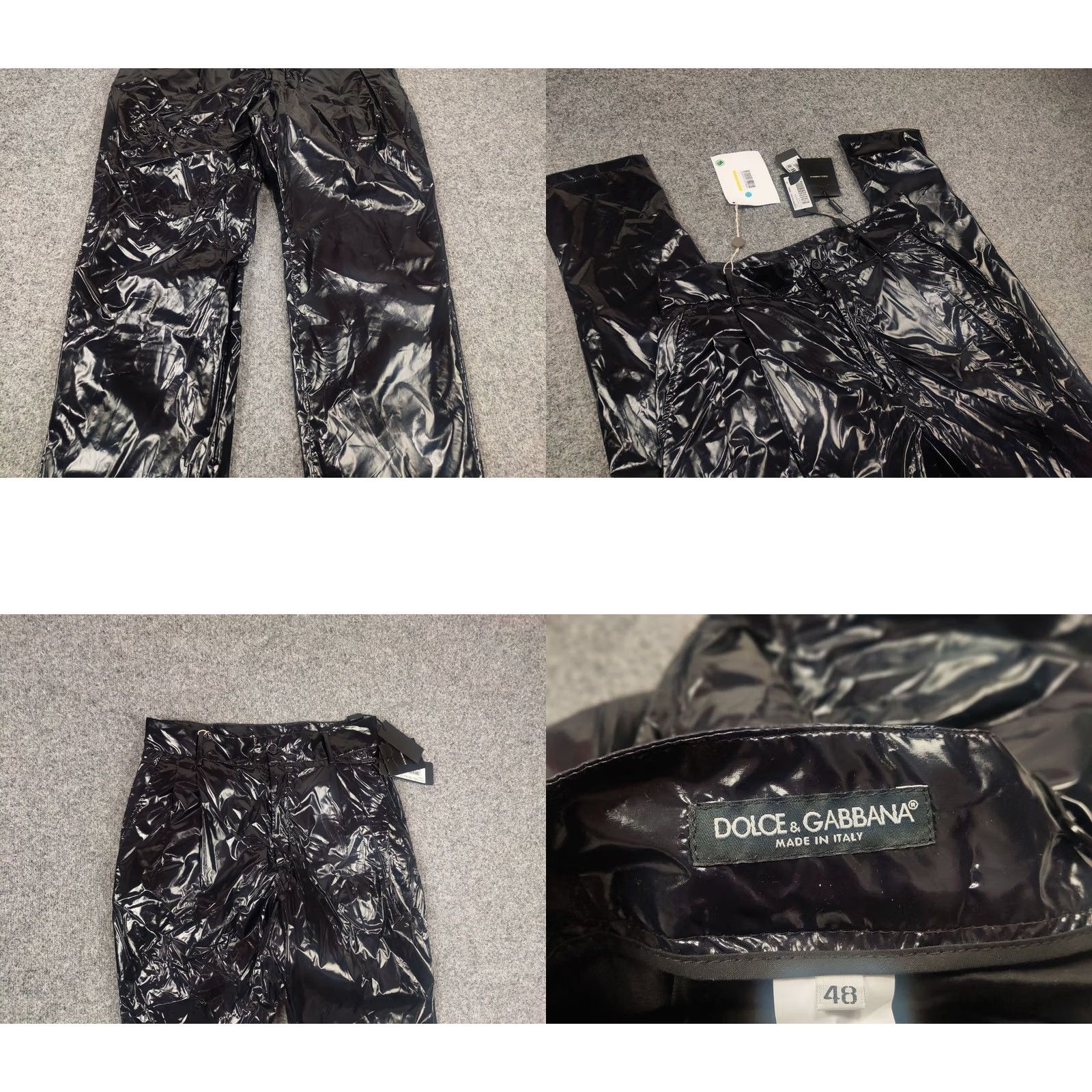 Dolce & Gabbana Dolce&Gabbana New Pants Black Shining lacquer Nylon Skinny Men Trouser Shirt Size US 32 / EU 48 - 9 Thumbnail