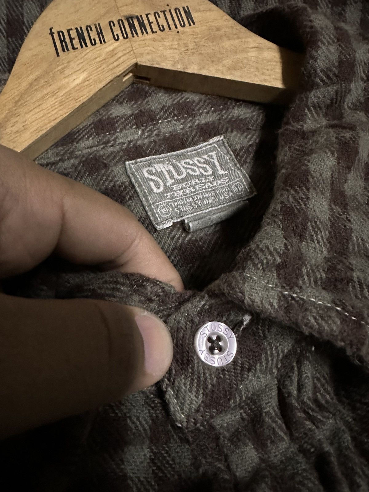 Stussy Stussy Flannel Shirt Khaki Check Size US XL / EU 56 / 4 - 9 Thumbnail