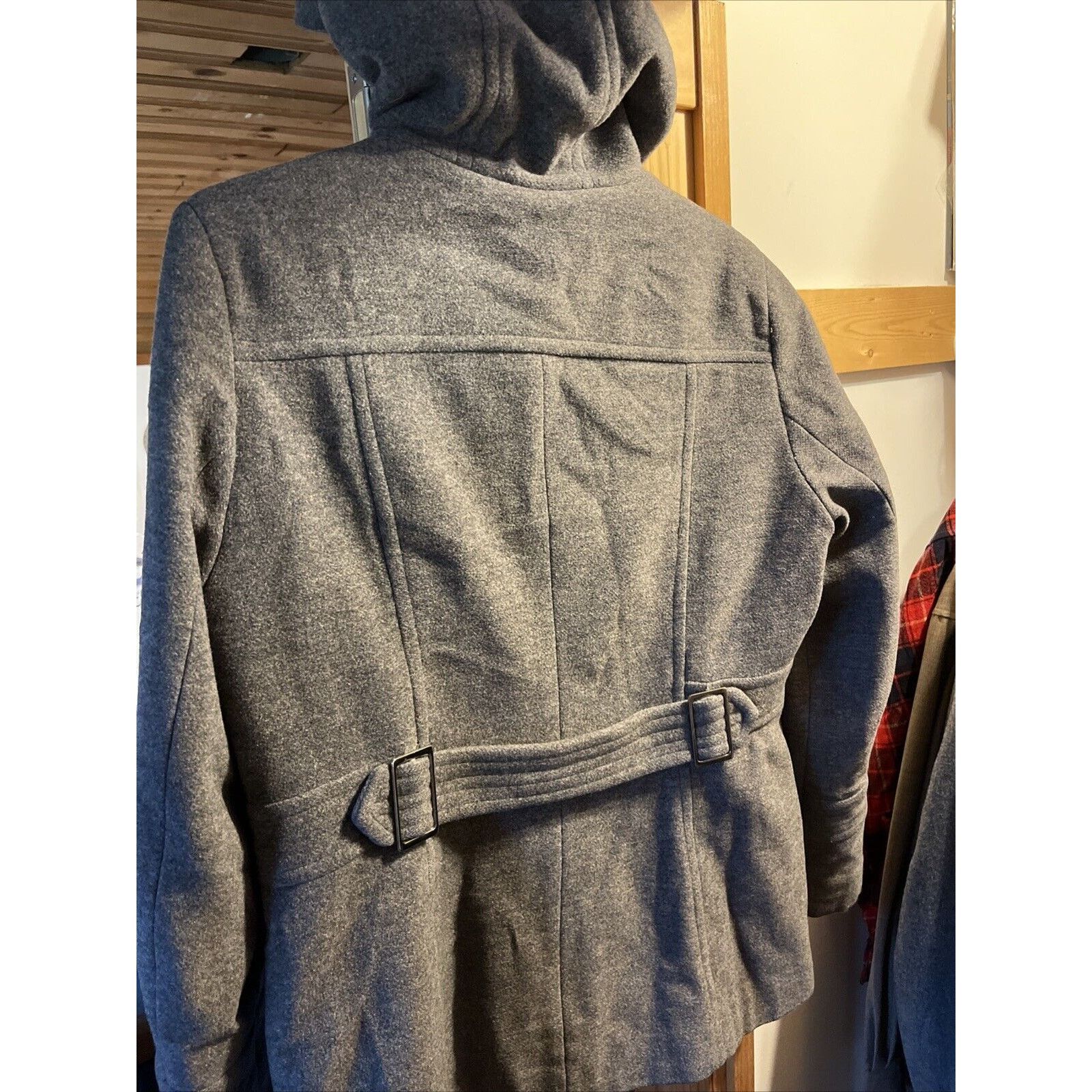 Other Fleet Street Ltd Wool Blend Hooded Coat Jacket Medium Gray Size M / US 6-8 / IT 42-44 - 9 Thumbnail