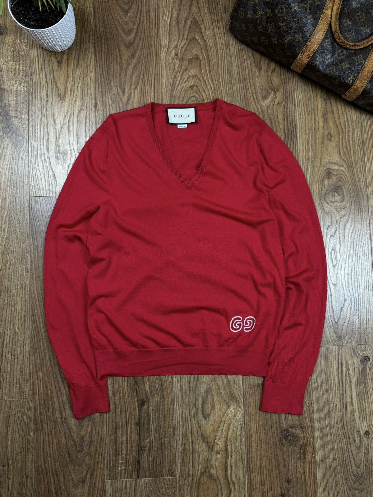 Gucci Wool sweater Gucci GG original luxury old money item Size US L / EU 52-54 / 3 - 1 Thumbnail