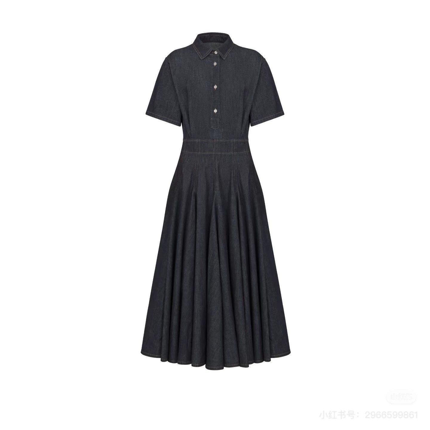 Dior Dior Women's Blue Denim Long Dress FR38 Size S / US 4 / IT 40 - 7 Thumbnail