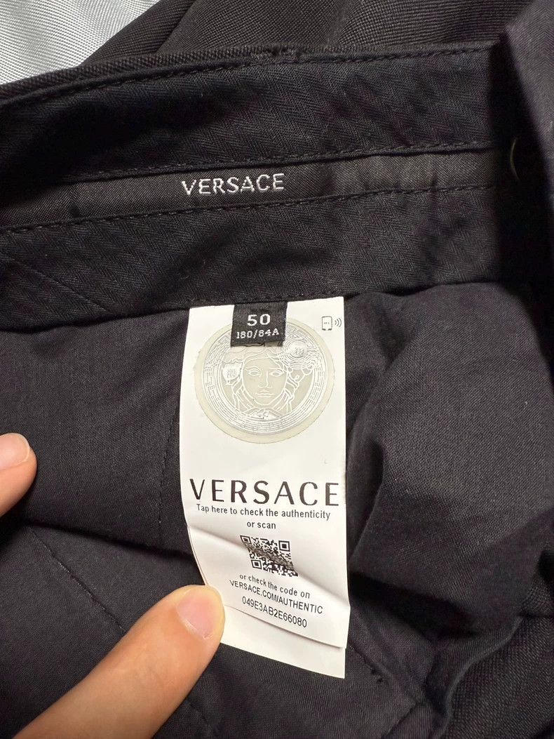 Versace Versace Pure wool wide-leg trousers Size US 34 / EU 50 - 3 Thumbnail