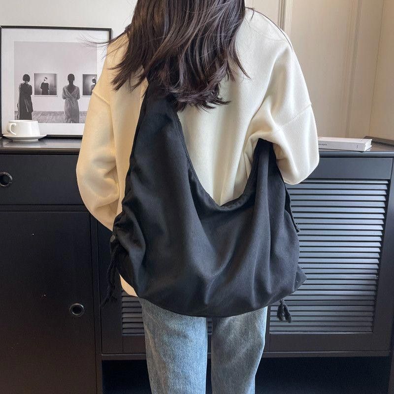 Vintage 44x30x14cm Large Capacity Canvas Shoulder Bag Size ONE SIZE - 3 Thumbnail