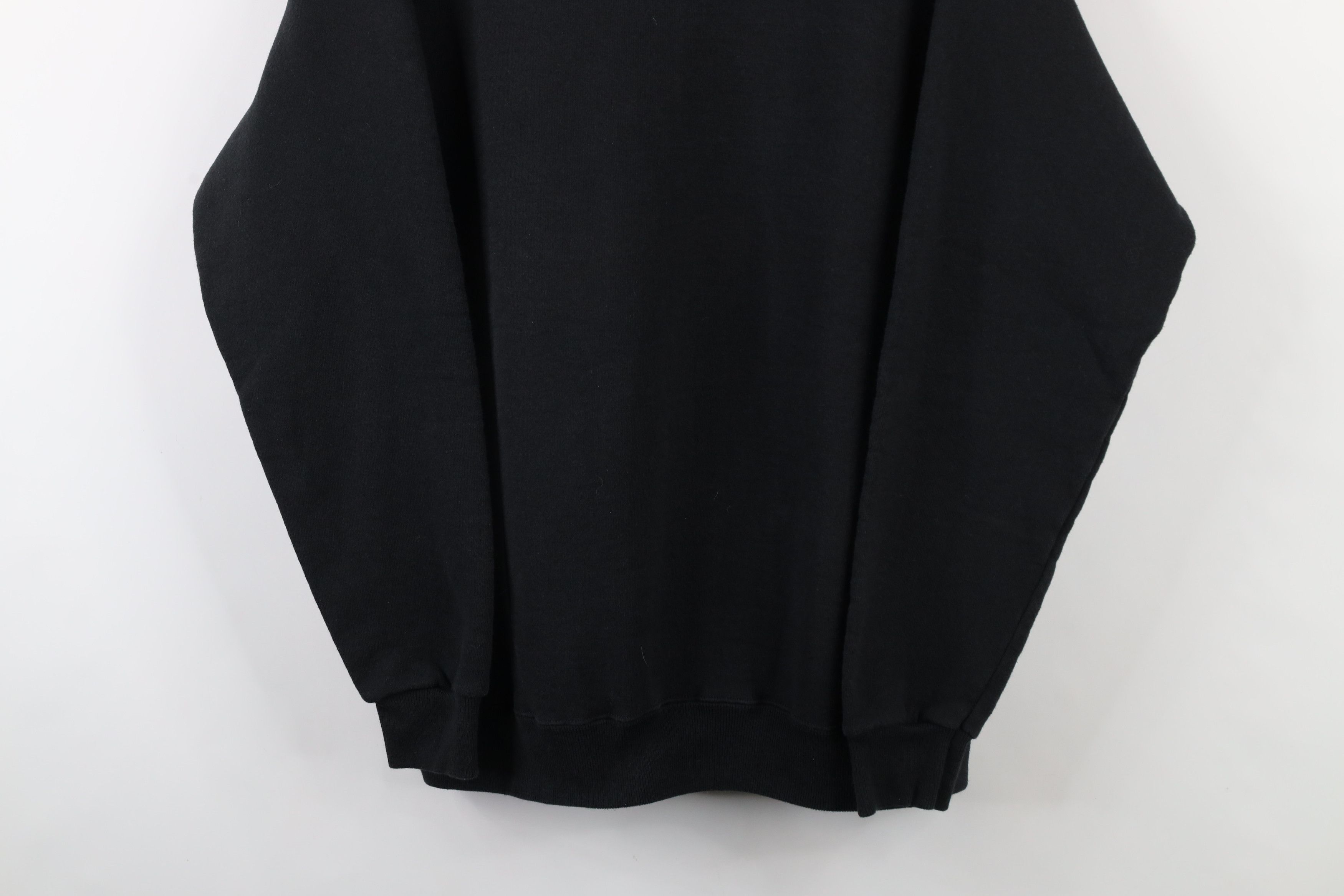 Vintage Vintage 90s Streetwear Blank Hevyweight Sweatshirt Black USA Size XL / US 12-14 / IT 48-50 - 3 Thumbnail