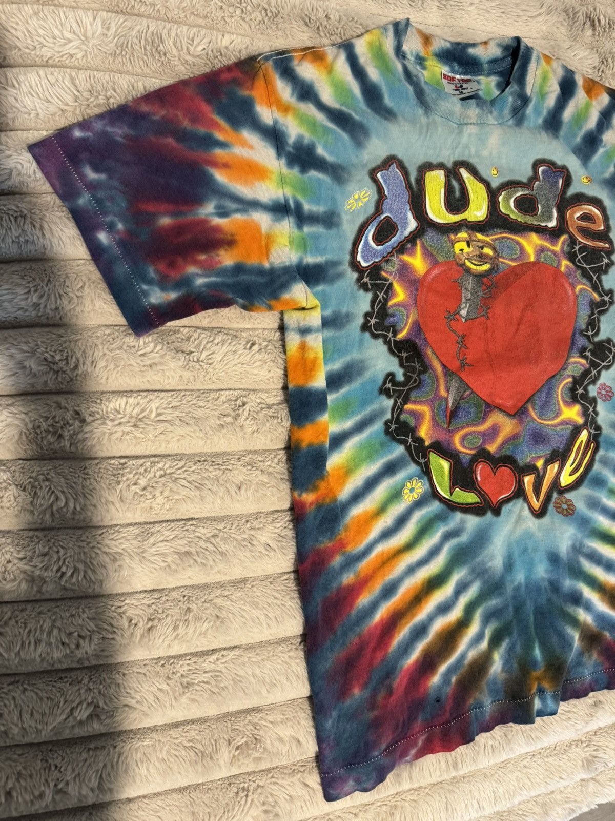 WWF 1997 RARE vintage DUDE LOVE ❤️‍🔥 MANKIND wrestling tee tie-dye Size US M / EU 48-50 / 2 - 8 Thumbnail