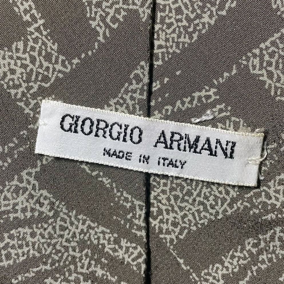 Giorgio Armani Giorgio Armani Patterned Necktie Tie Khaki Tan Patterned Size ONE SIZE - 3 Thumbnail
